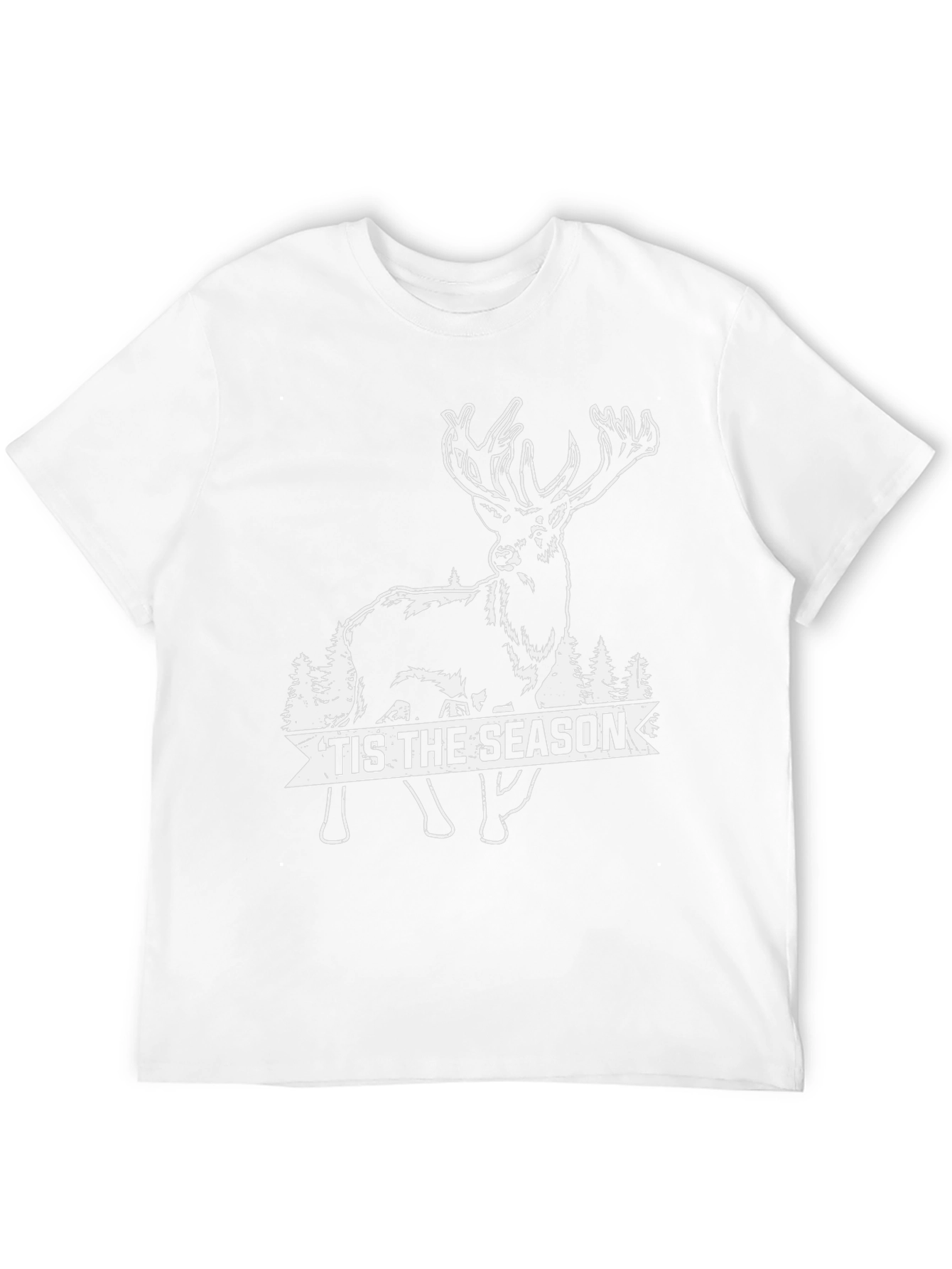 Tis The Season Deer Graphic Tee - Black