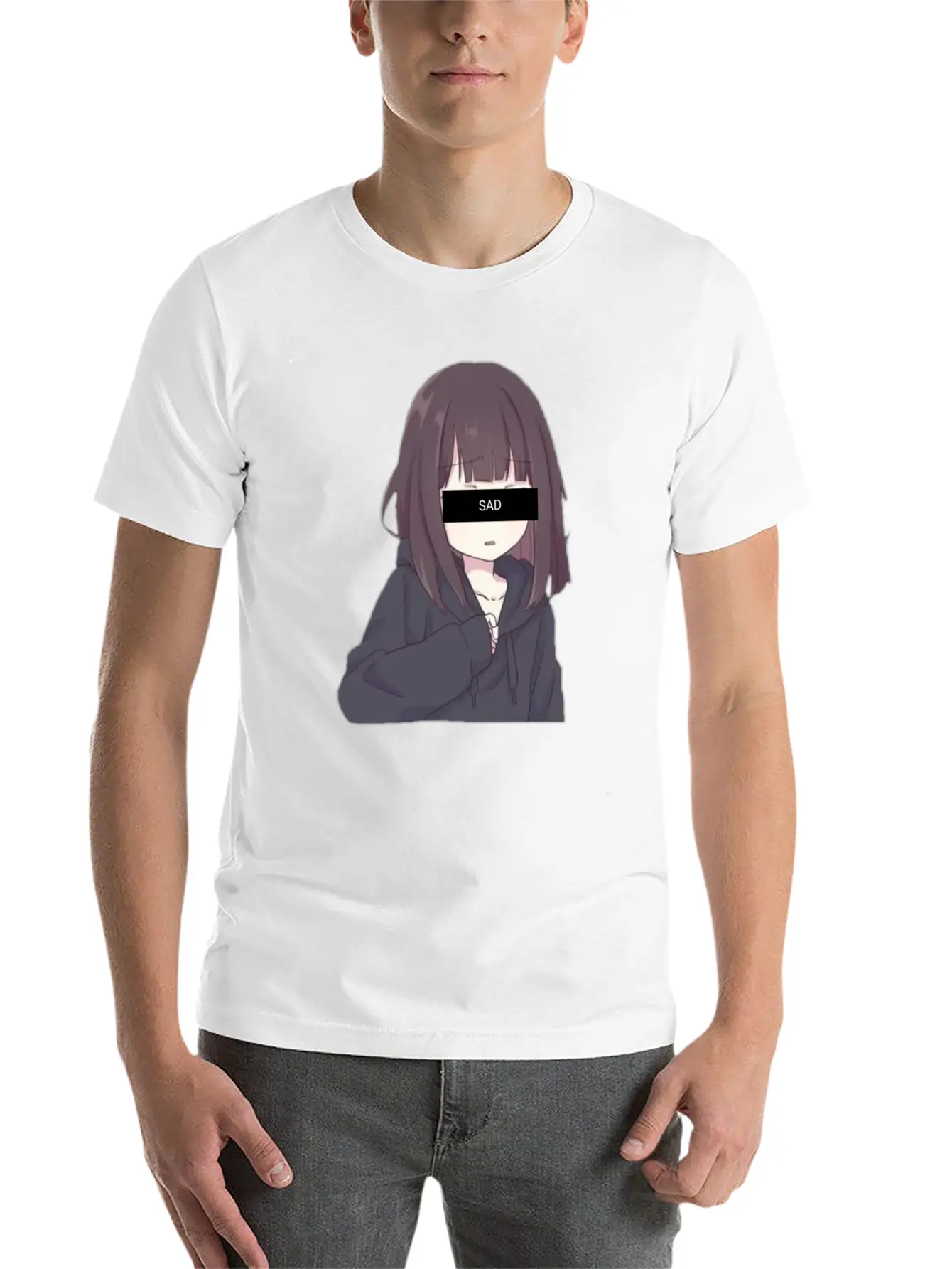 Sad Design Stylish Everyday T-Shirt – Unisex Basic Cotton Tee