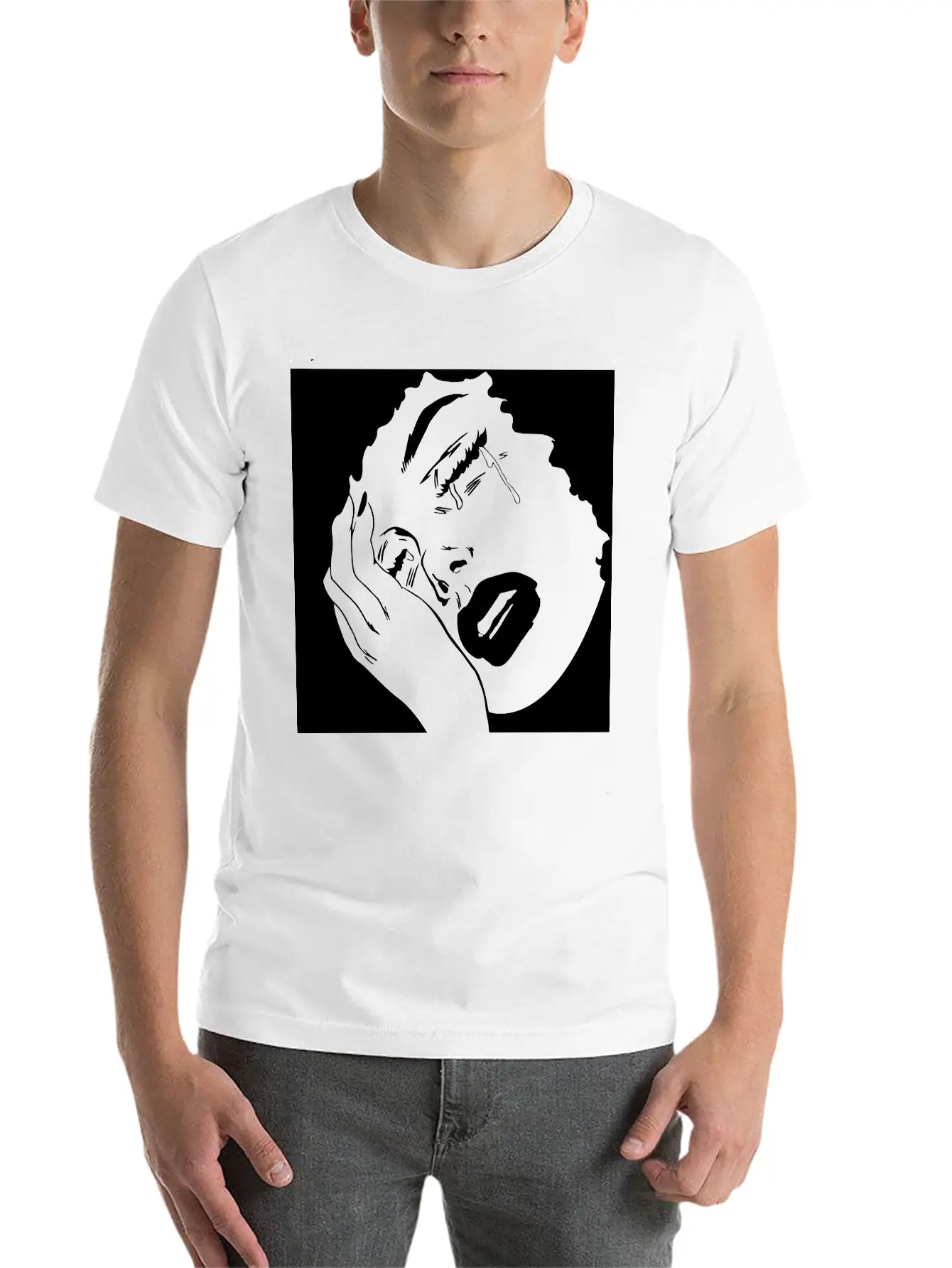 Sad Girl Unisex Casual T-Shirt ��� Clean Design For Daily Comfort