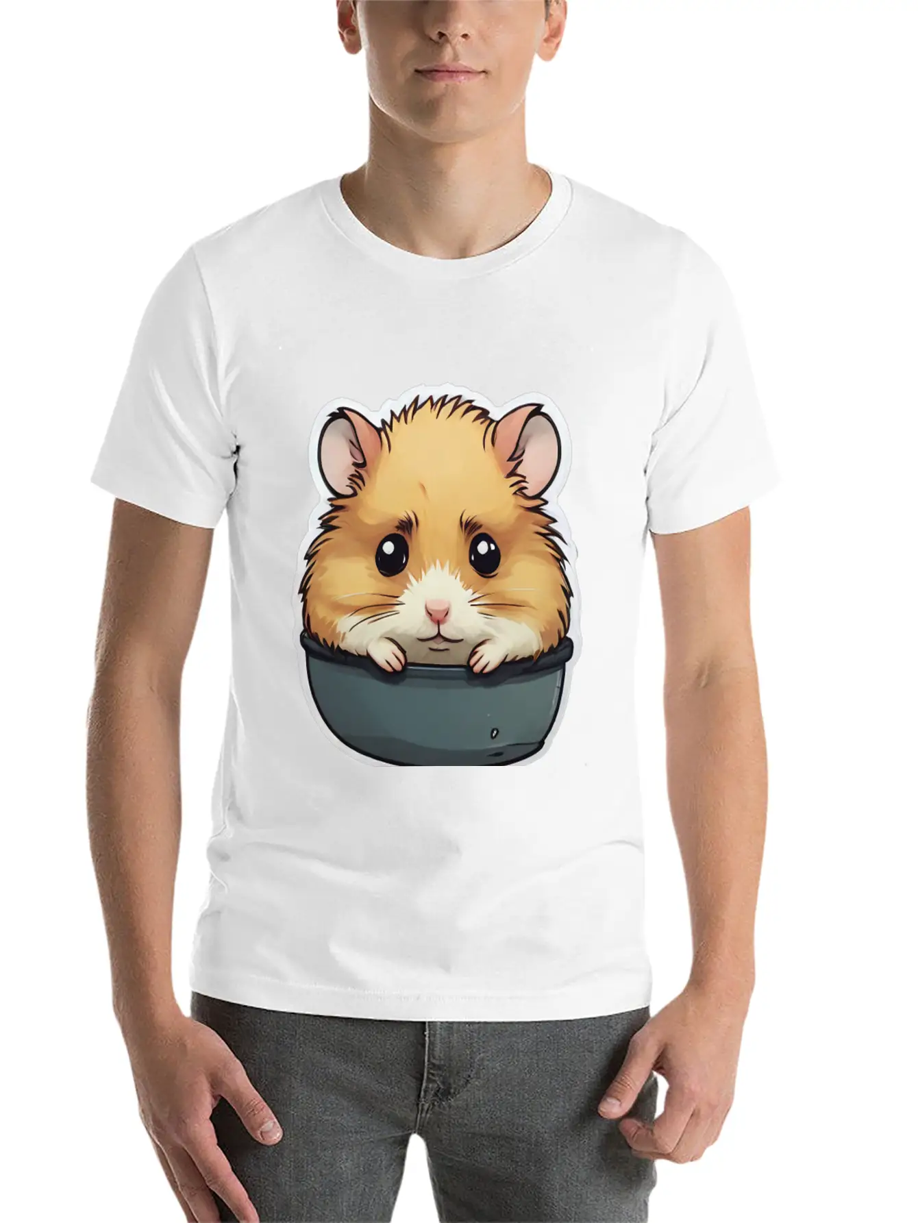 Sad Hamster Lightweight Cotton T-Shirt – Daily Comfort Graphic Shirt