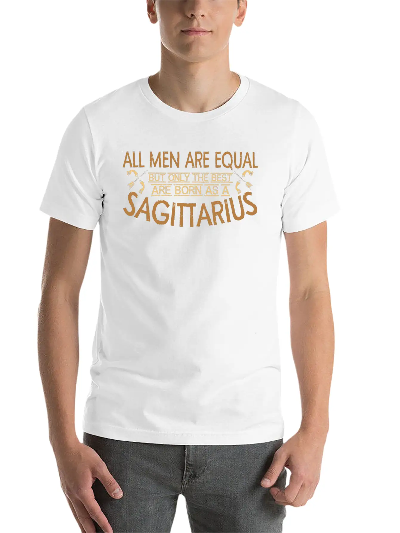 Sagittarius Men Zodiac Sun Archer Arrow Astrology Unisex Casual T-Shirt – Clean Design For Daily Comfort