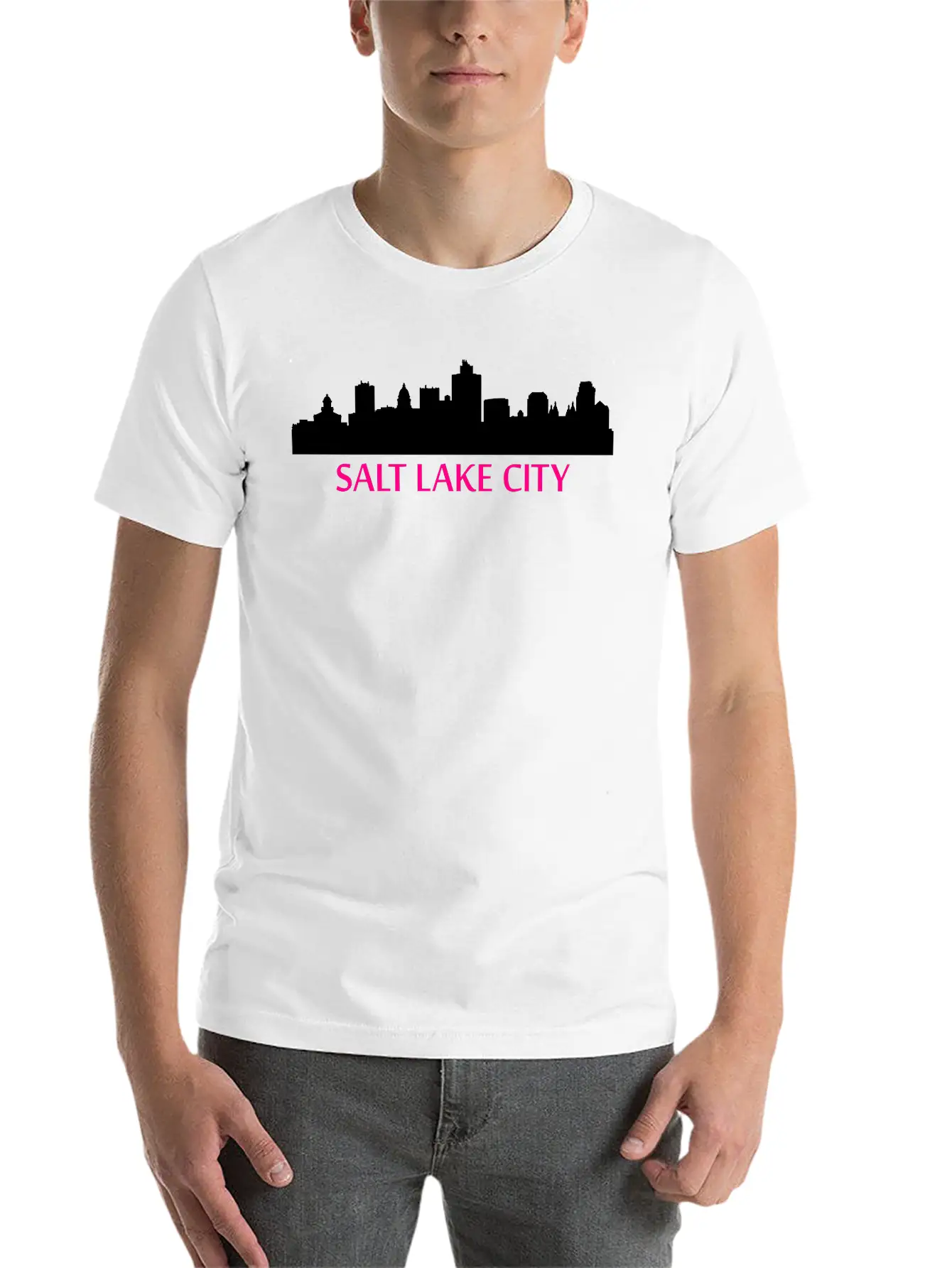 Salt Lake City, Utah Modern Fit Casual T-Shirt – Clean And Versatile Design