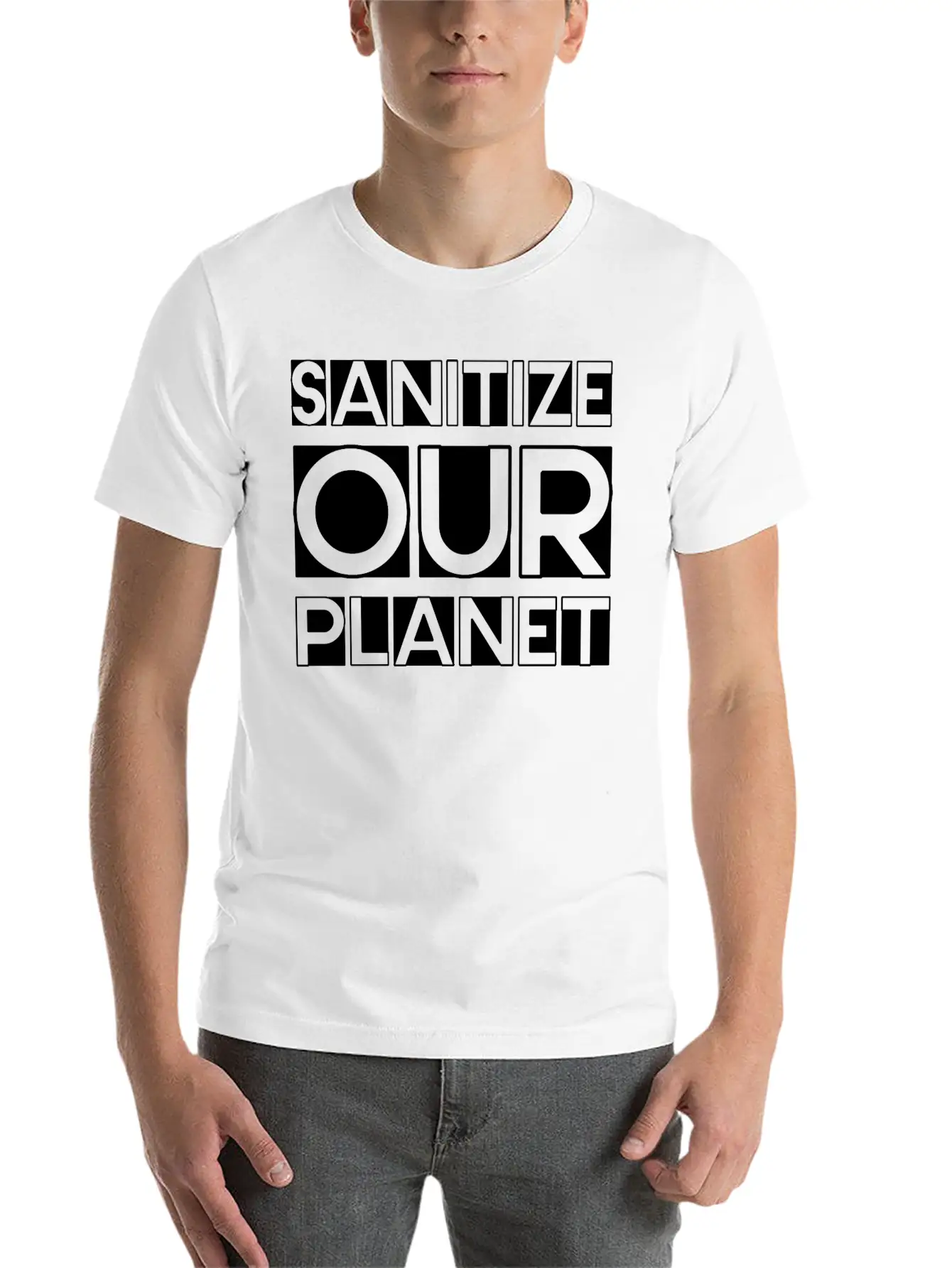 Sanitize Our Planet 2 Unisex Casual T-Shirt – Clean Design For Daily Comfort