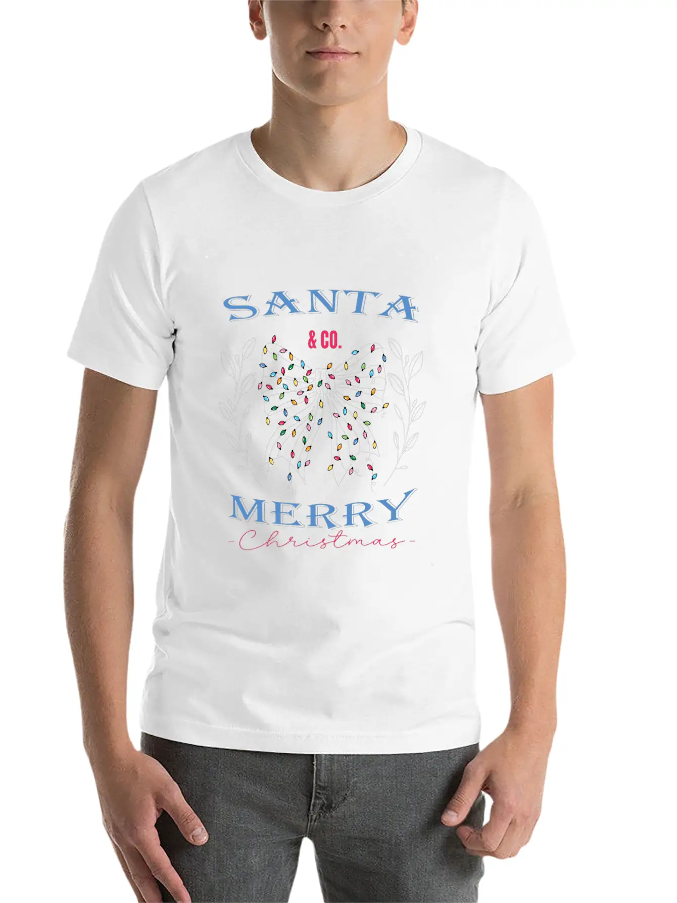 Santa & Co. Christmas Coquette Stylish Everyday T-Shirt – Unisex Basic Cotton Tee