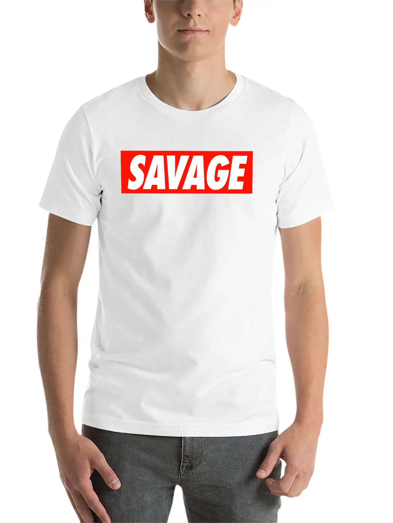 SAVAGE Comfortable Minimalist Graphic Tee – Summer Style Essential