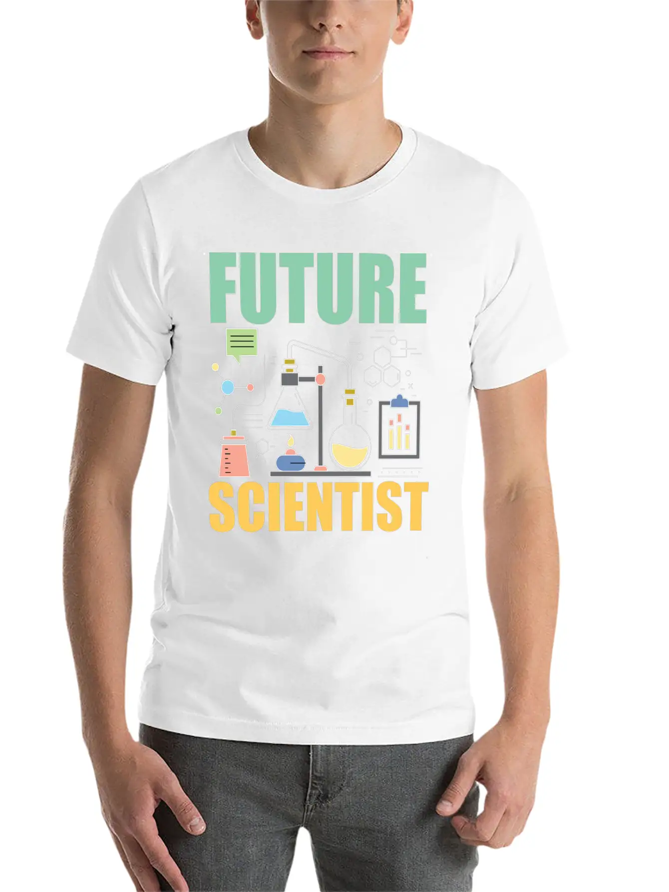 Science Funny - Future Scientist Basic Graphic T-Shirt – Daily Comfort In Soft Cotton