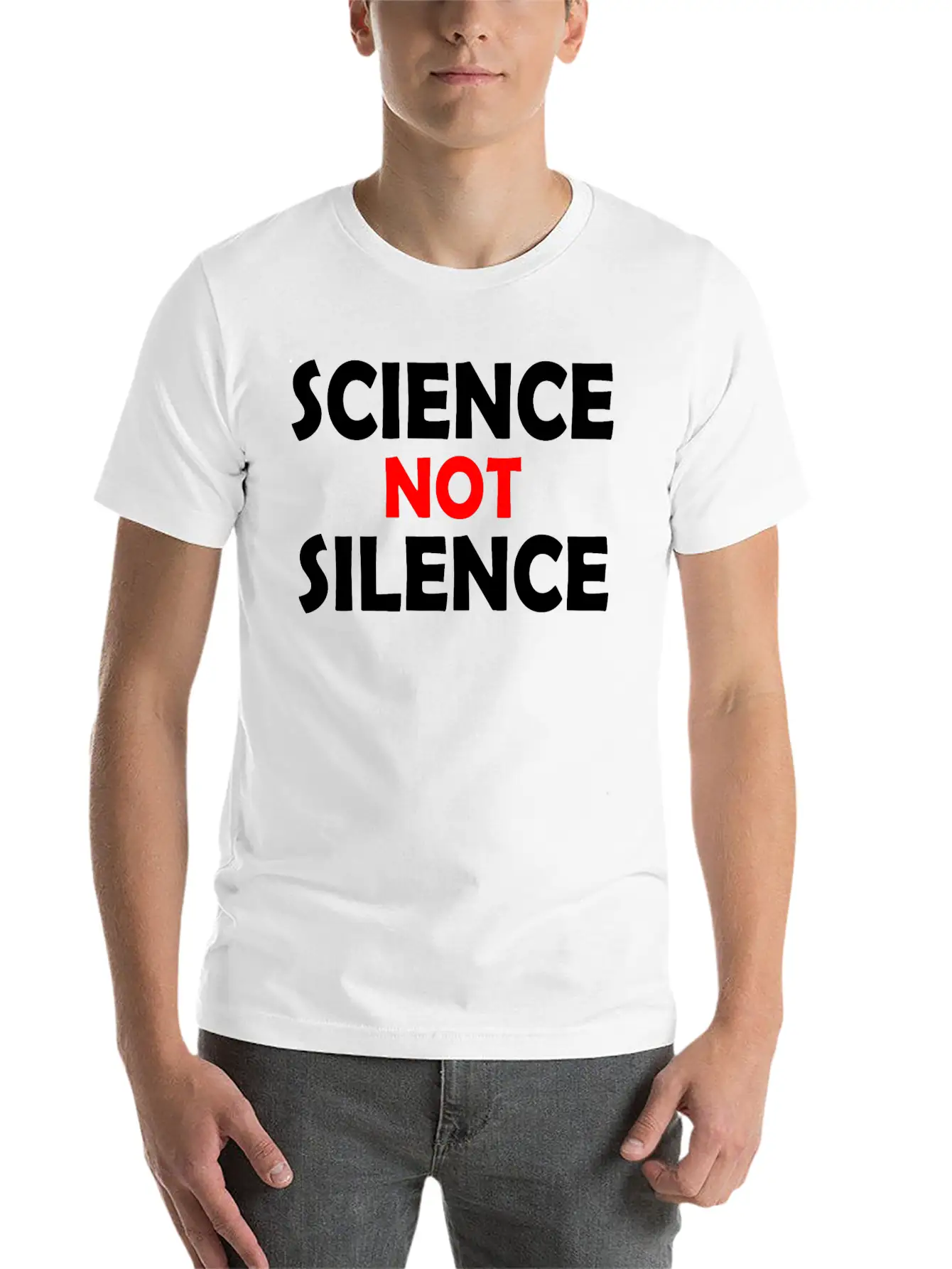 Science Not Silence Basic Graphic T-Shirt – Daily Comfort In Soft Cotton