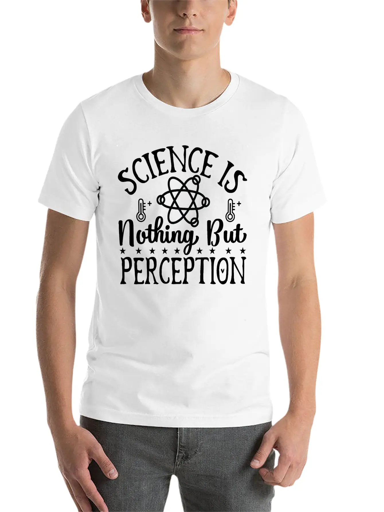 Science Perception Chemistry Teacher Student Gifts Lightweight Cotton T-Shirt – Daily Comfort Graphic Shirt