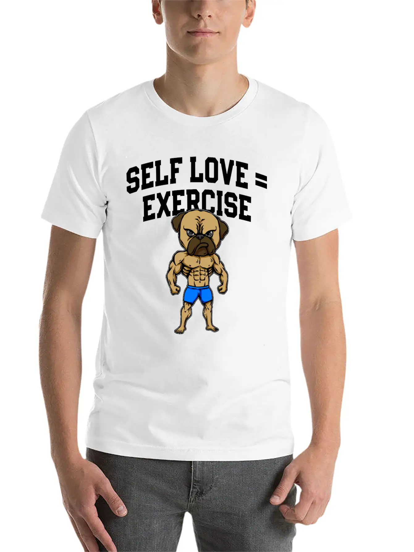 Self Love Exercise Workout Motivational Quote Gym Essential Cotton Tee For Daily Outfits – Unisex Style