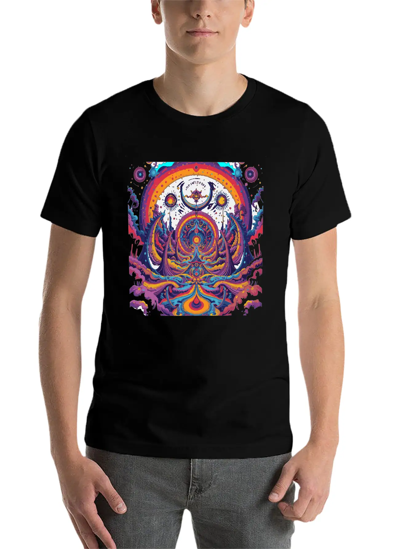 "Serene Lines: Minimalist Art Tee" Basic Graphic T-Shirt – Daily Comfort In Soft Cotton