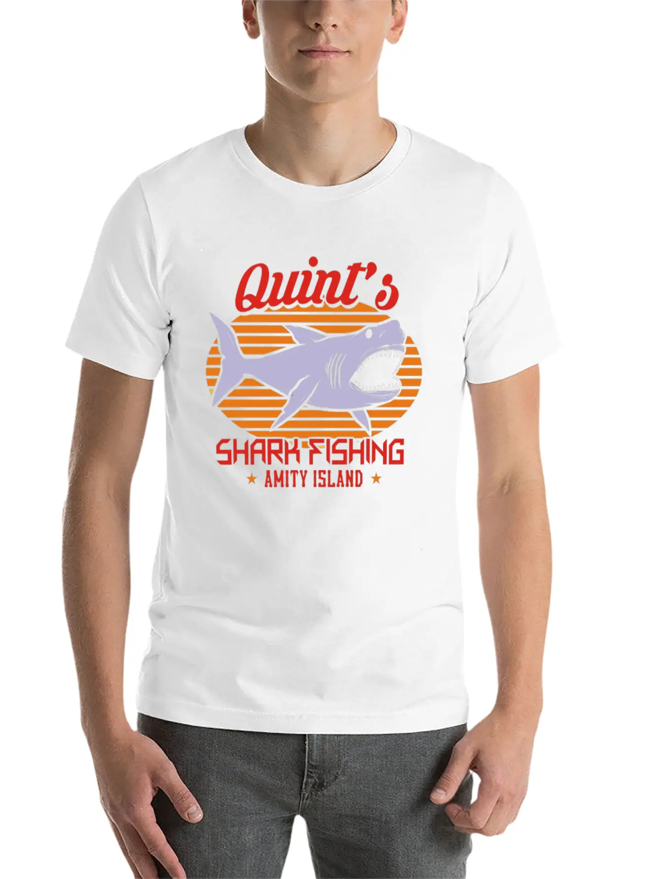 Shark Fishing Relaxed Everyday Tee – Lightweight And Durable Cotton