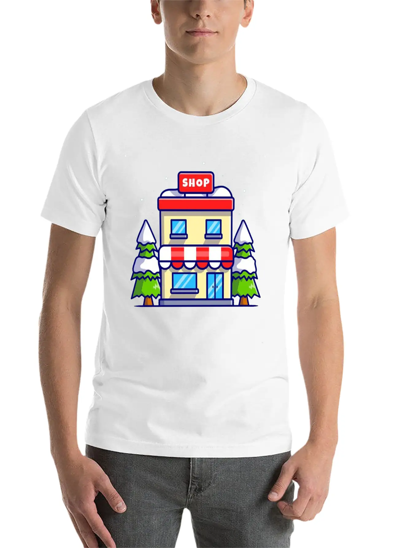 Shop Building In Winter Essential Cotton Tee For Daily Outfits – Unisex Style