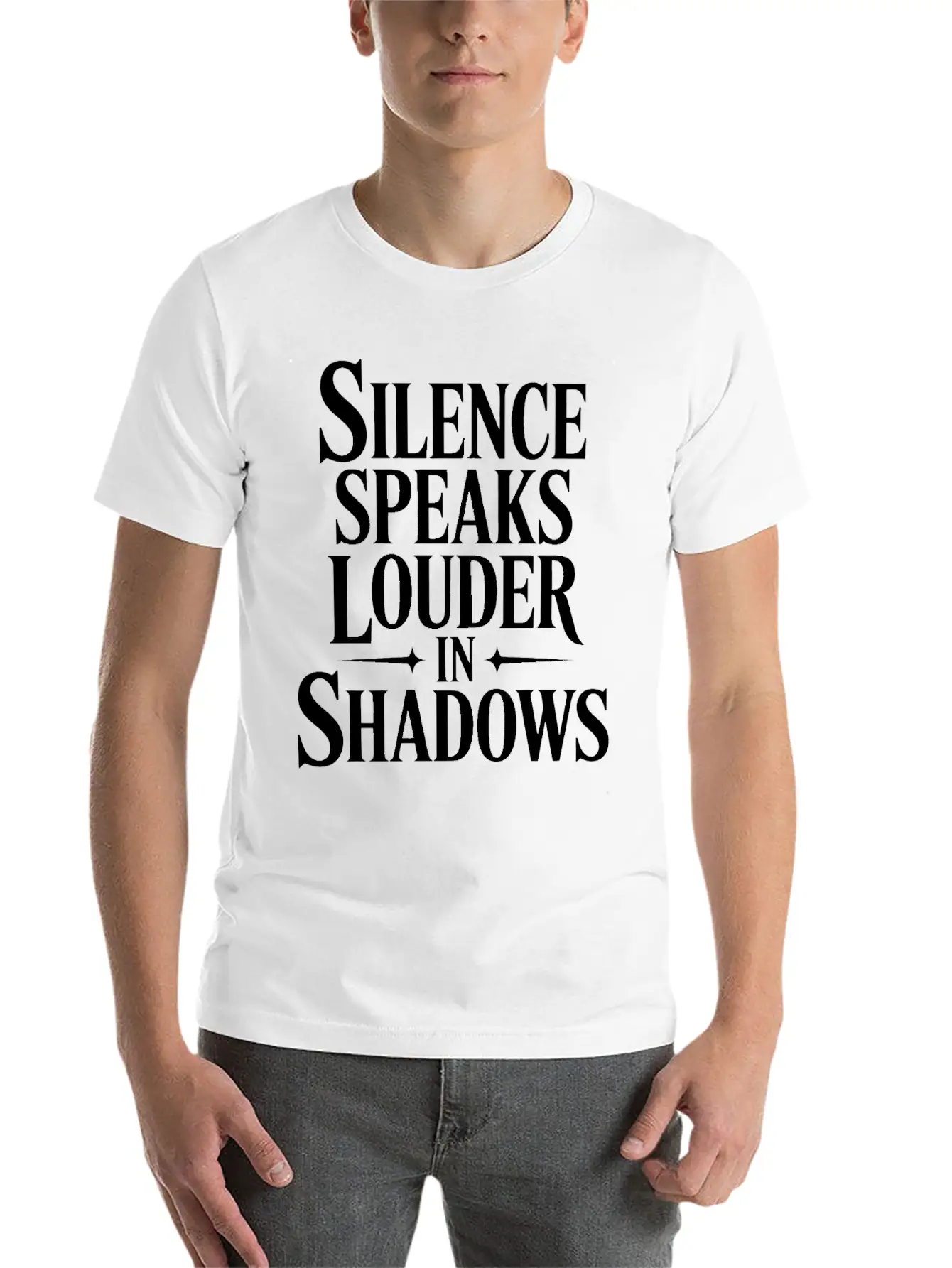 Silence Speaks Louder In Shadows T Shrit Modern Fit Casual T-Shirt ��� Clean And Versatile Design