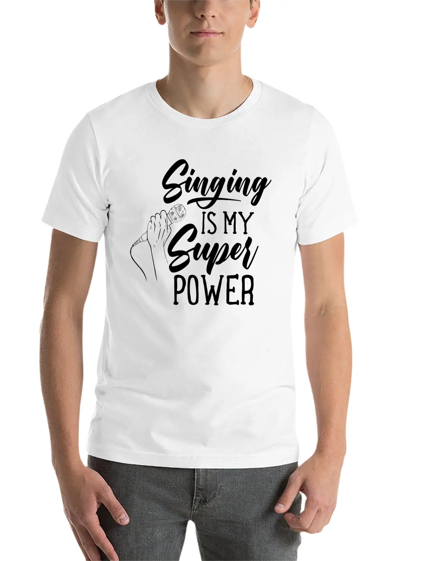Singing Is My Superpower Sing Song Singer Singers Unisex Casual T-Shirt – Clean Design For Daily Comfort