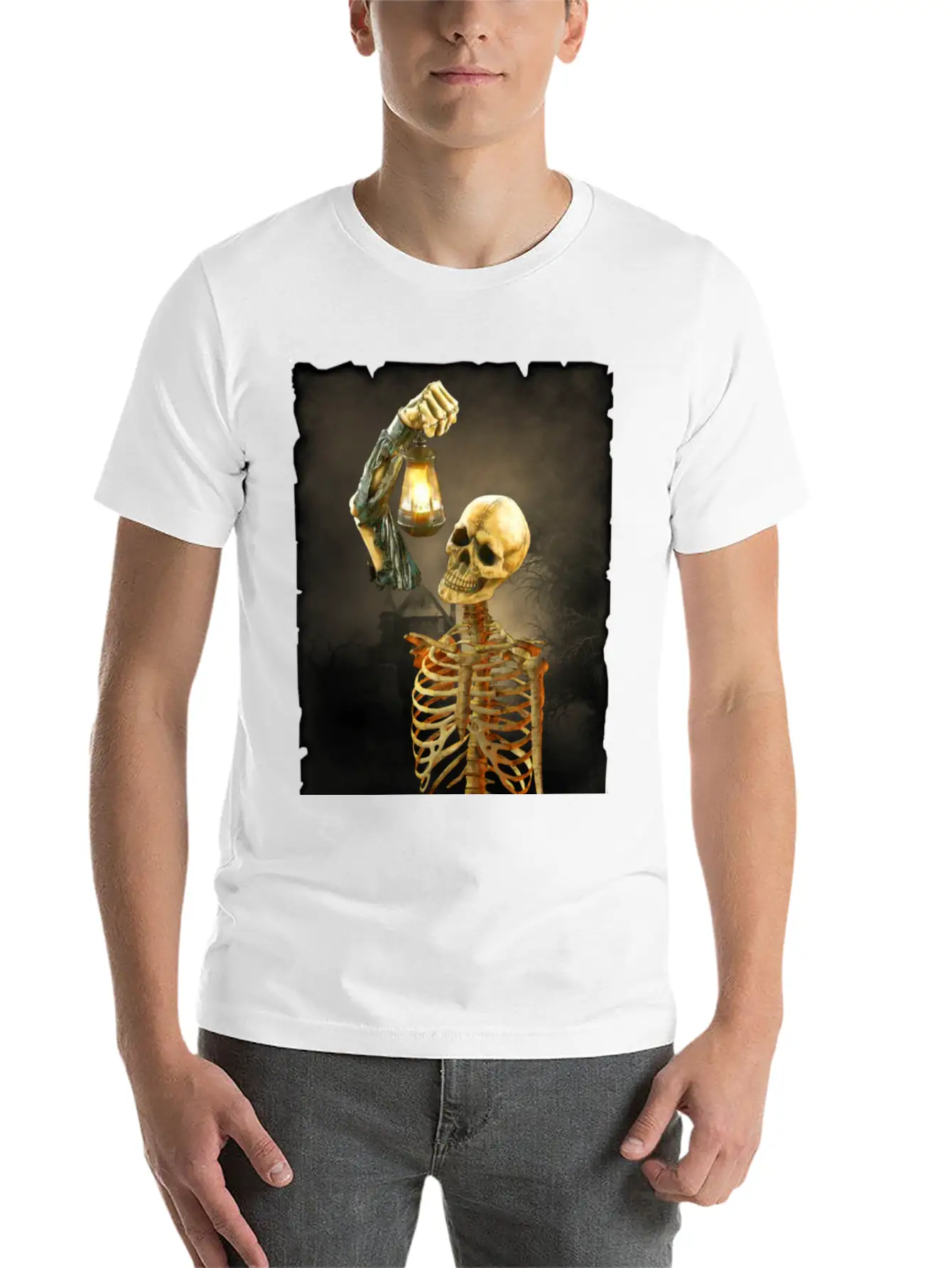 Skeleton Soft Cotton Short Sleeve Tee – Unisex Wardrobe Staple