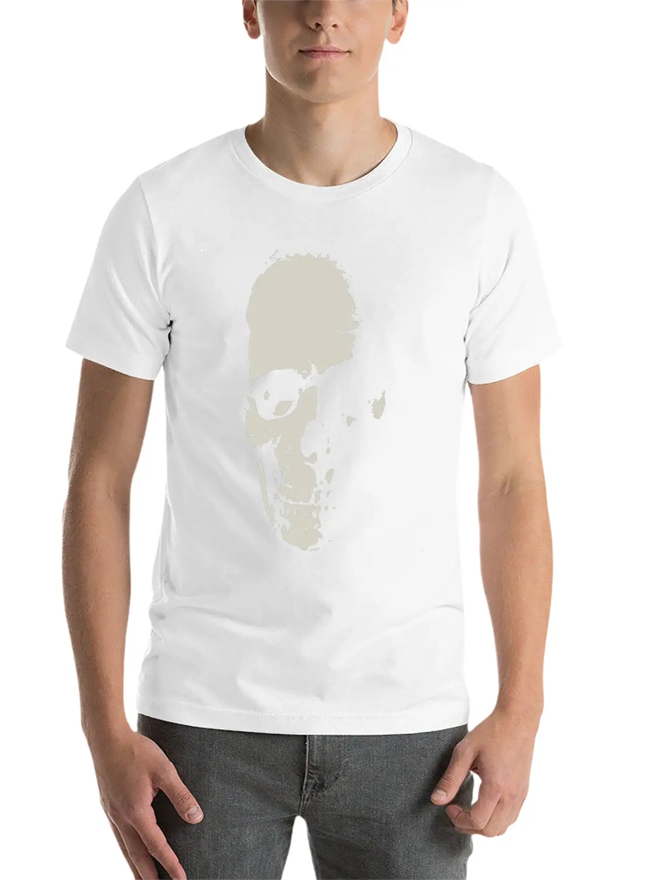 Skull In The Shadow Stylish Everyday T-Shirt – Unisex Basic Cotton Tee