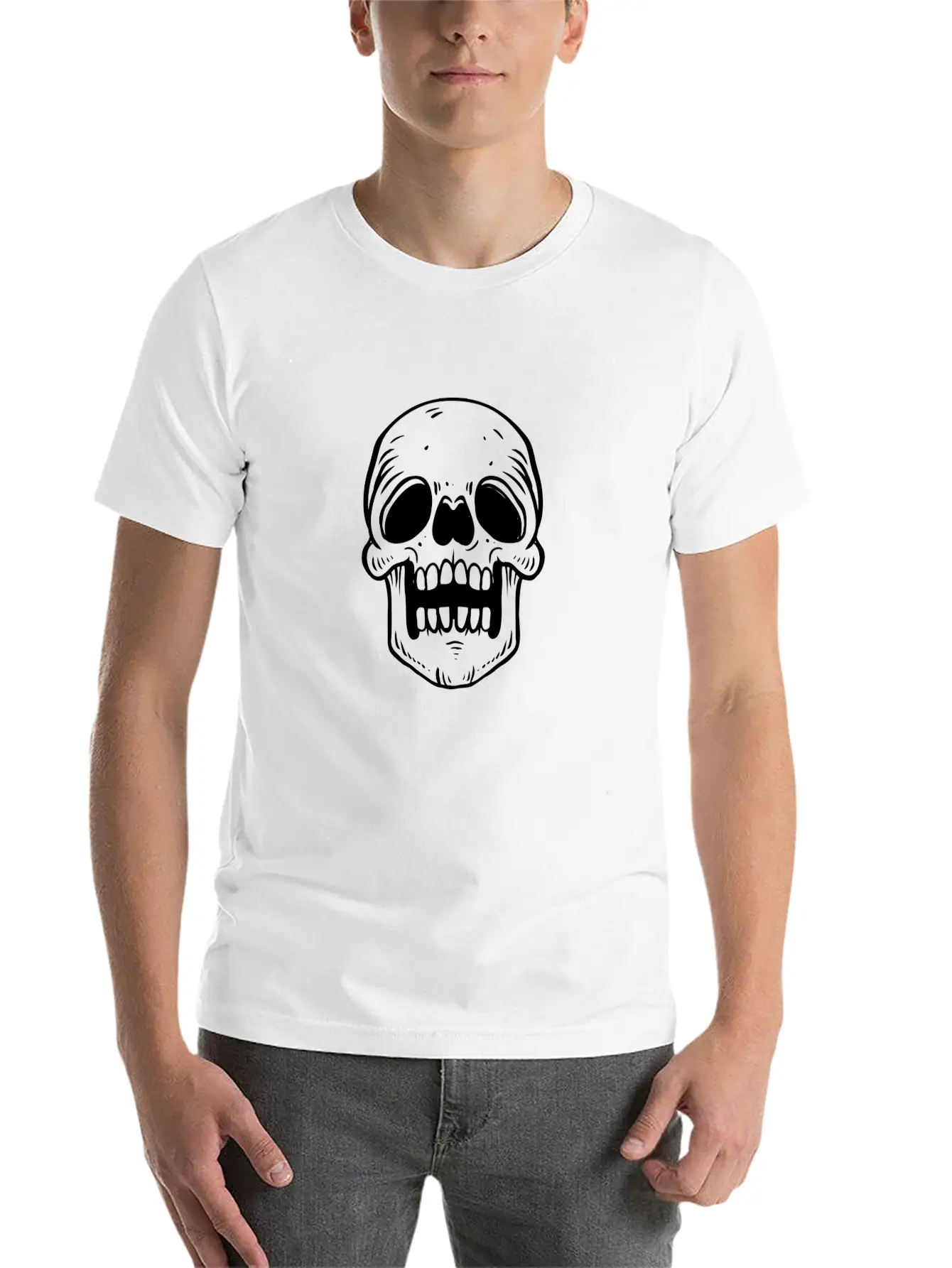 SKULL Unisex Casual T-Shirt – Clean Design For Daily Comfort