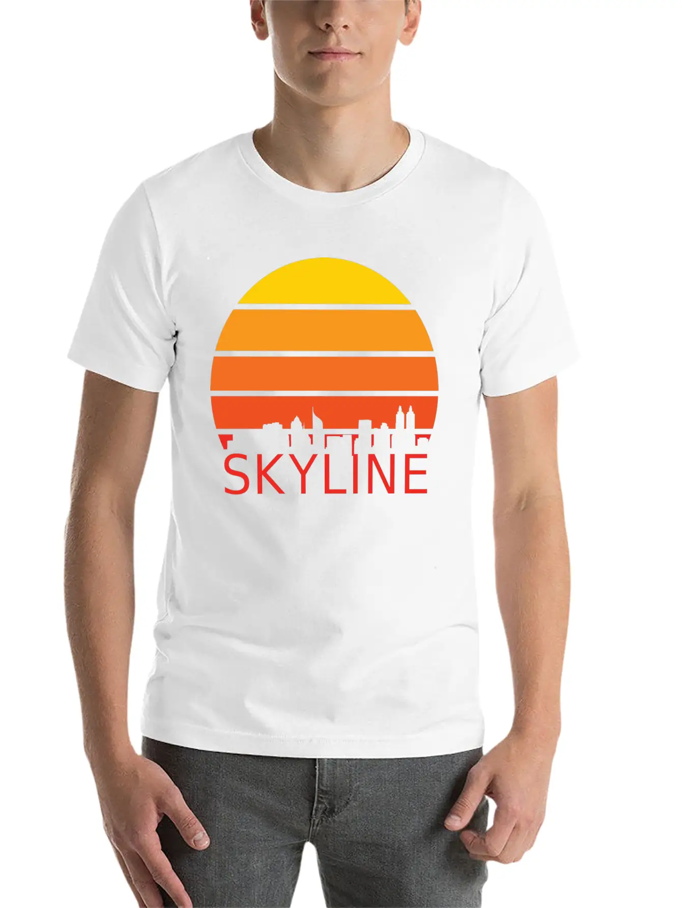 Skyline Sunset Horizon Cool Gift Lightweight Cotton T-Shirt – Daily Comfort Graphic Shirt