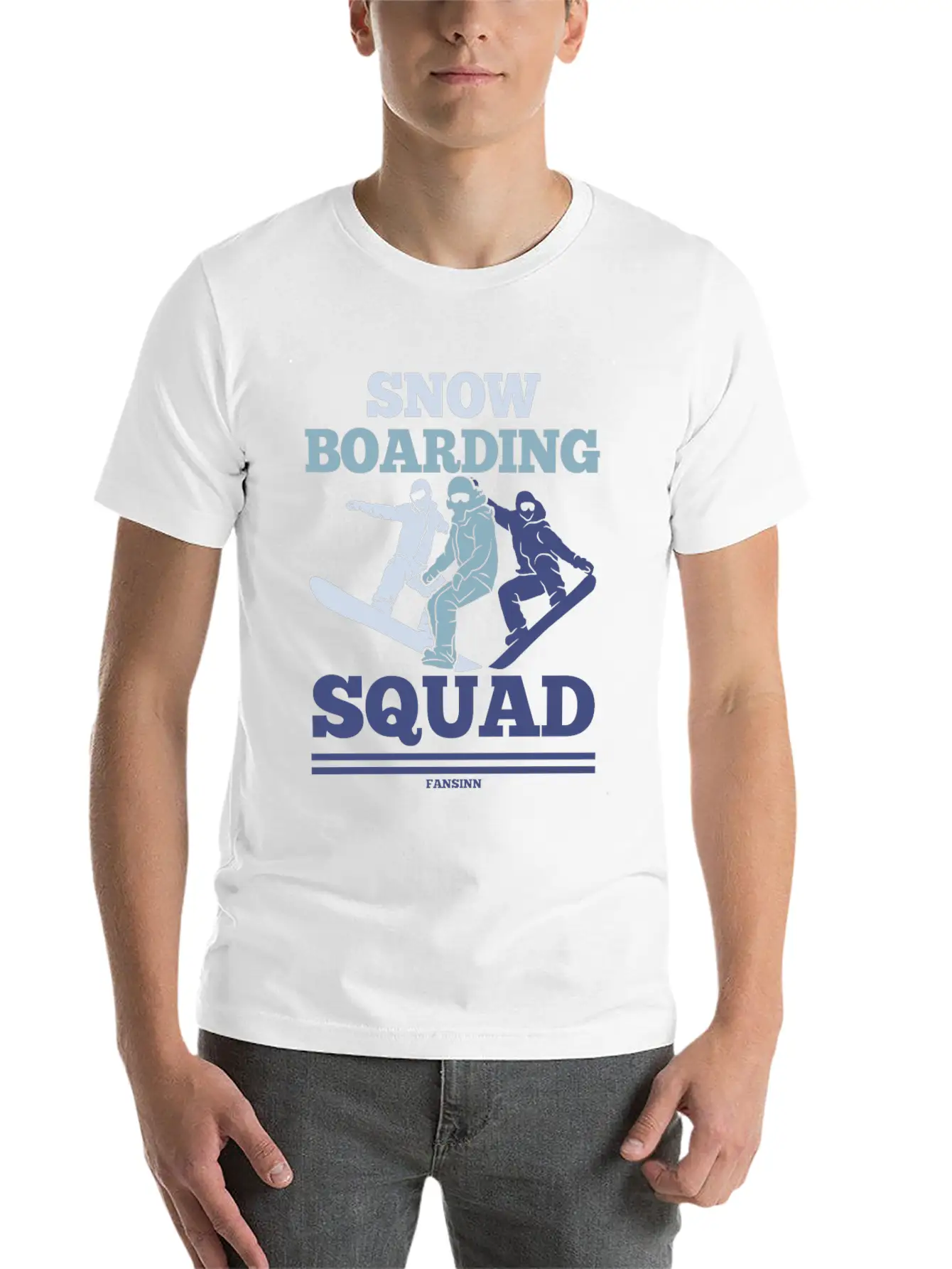 Snow Boarding Squad Soft Cotton Short Sleeve Tee – Unisex Wardrobe Staple