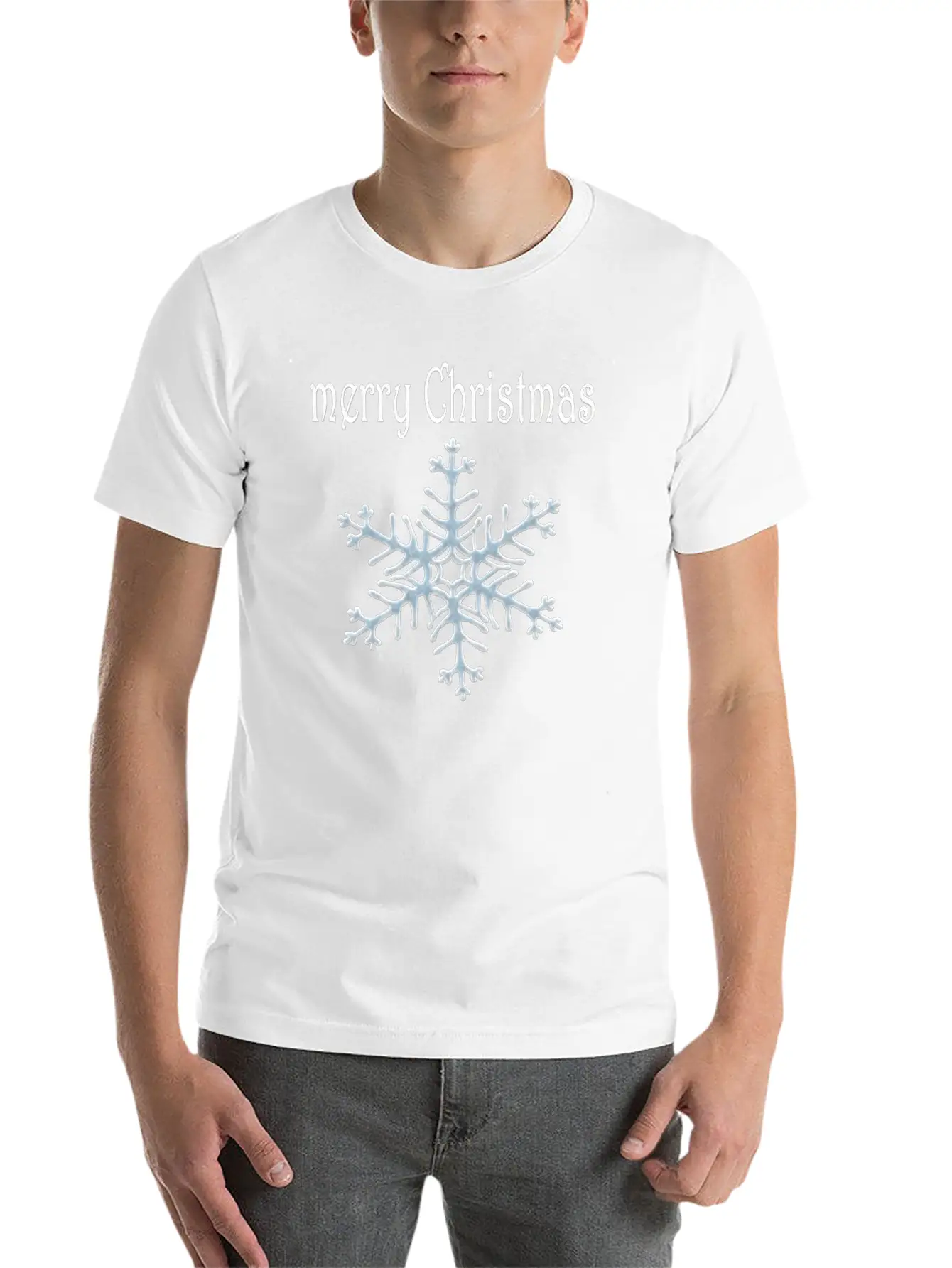 Snowflake Design Basic Graphic T-Shirt – Daily Comfort In Soft Cotton