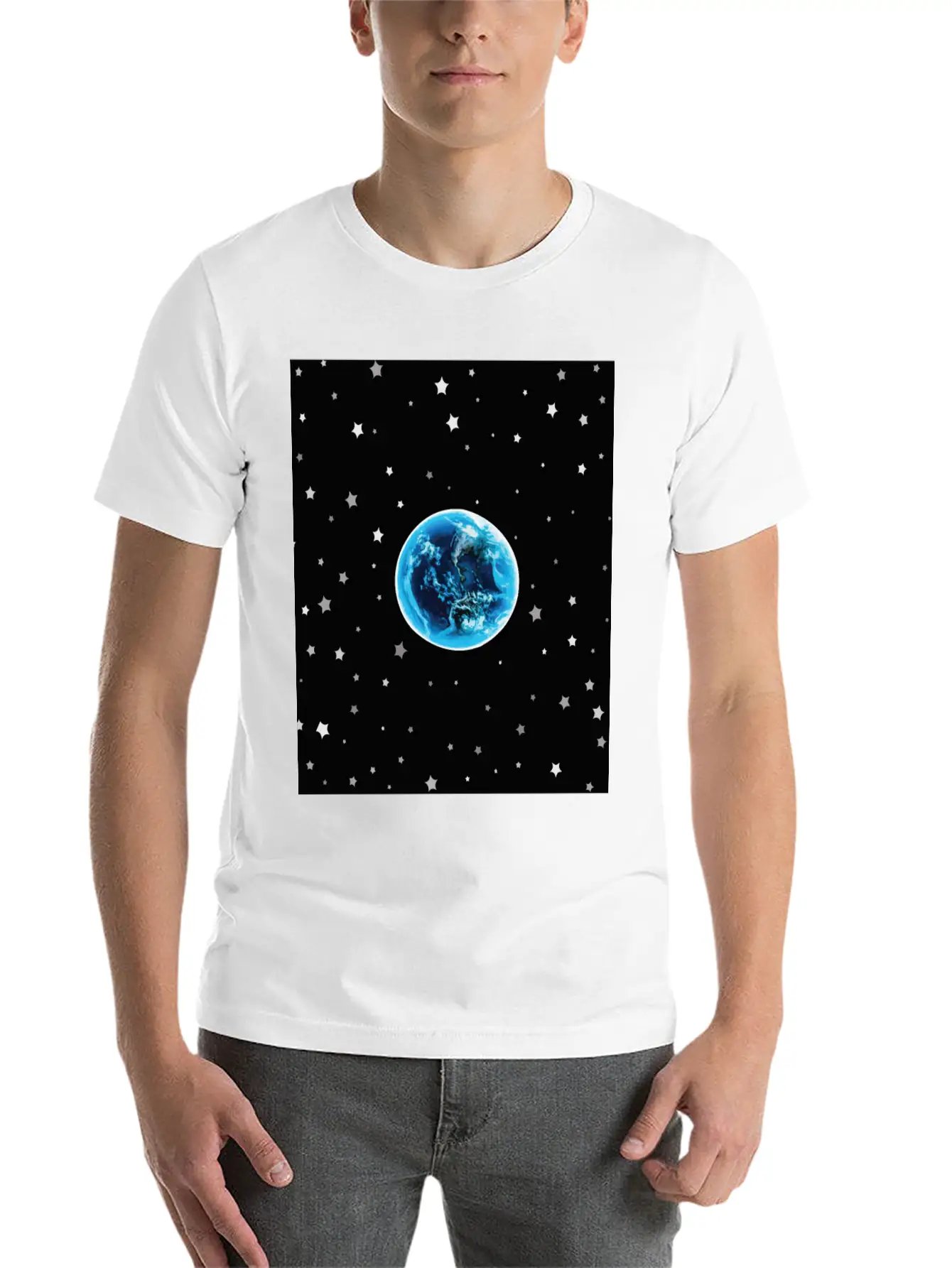 Solar System Universe Planet Earth Classic Fit Graphic Tee For Daily Comfort – Unisex Cotton Shirt