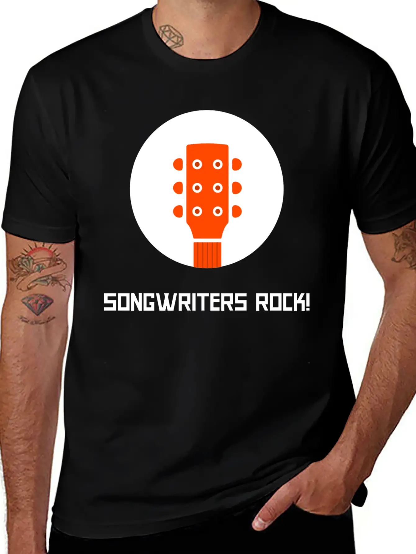 SONGWRITERS ROCK!' Lightweight Cotton T-Shirt – Daily Comfort Graphic Shirt