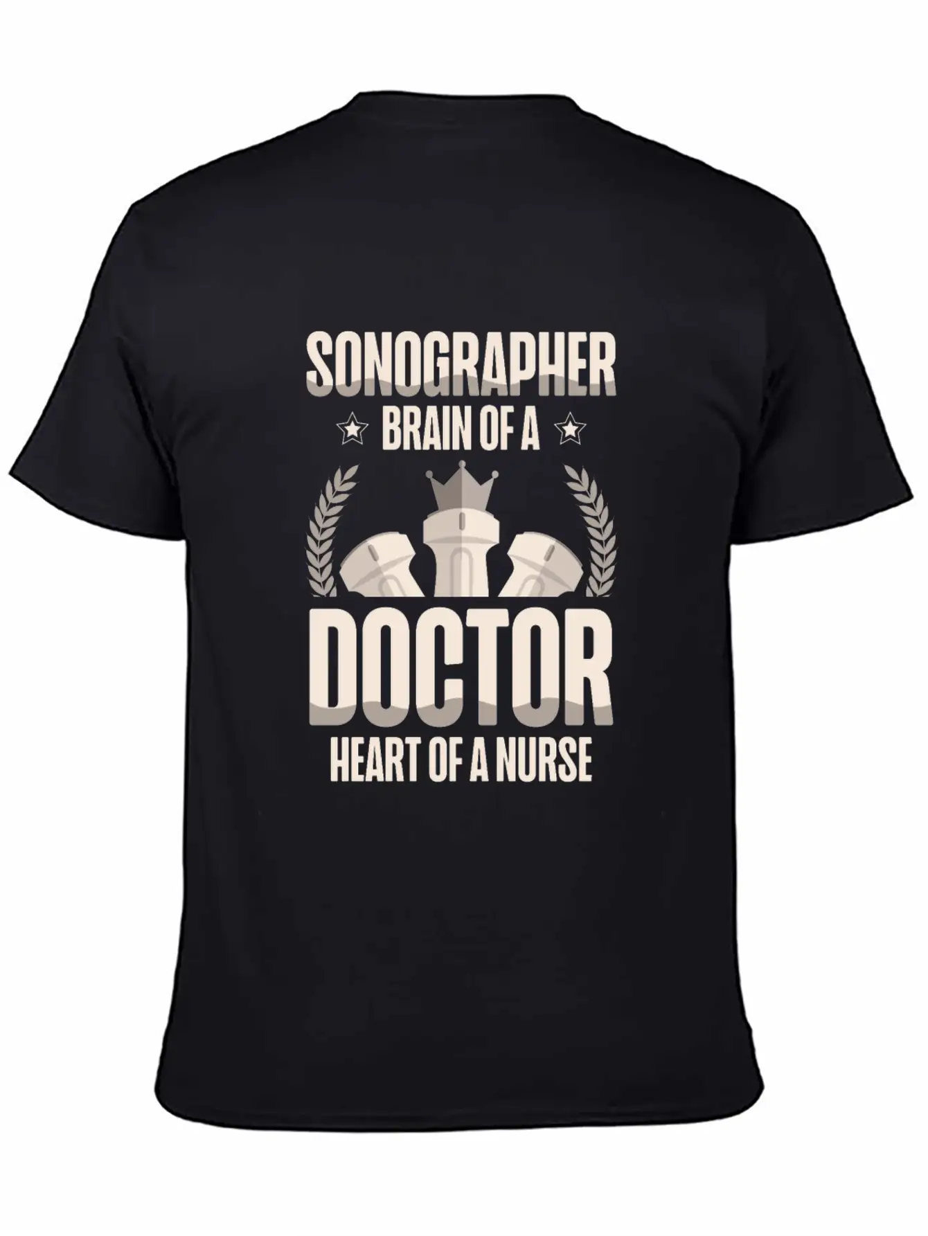Sonographer Brain Of A Doctor Heart Of A Nurse Lightweight Cotton T-Shirt – Daily Comfort Graphic Shirt