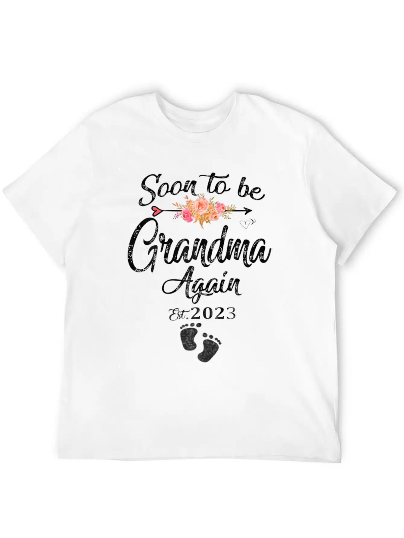 Soon To Be Grandma Again 2023 Promoted To New Gran Lightweight Cotton T-Shirt – Daily Comfort Graphic Shirt