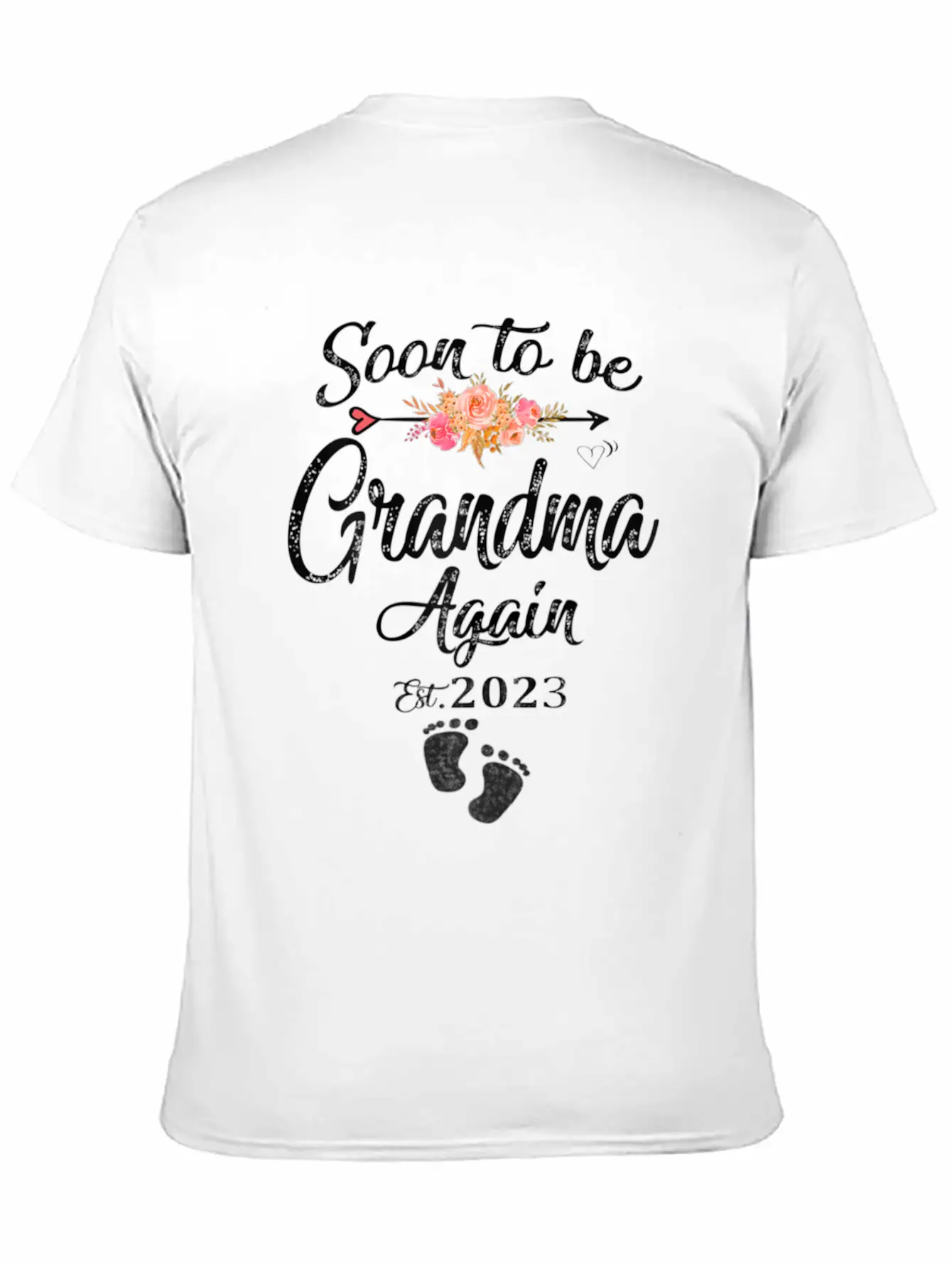 Soon To Be Grandma Again 2023 Promoted To New Gran Lightweight Cotton T-Shirt – Daily Comfort Graphic Shirt