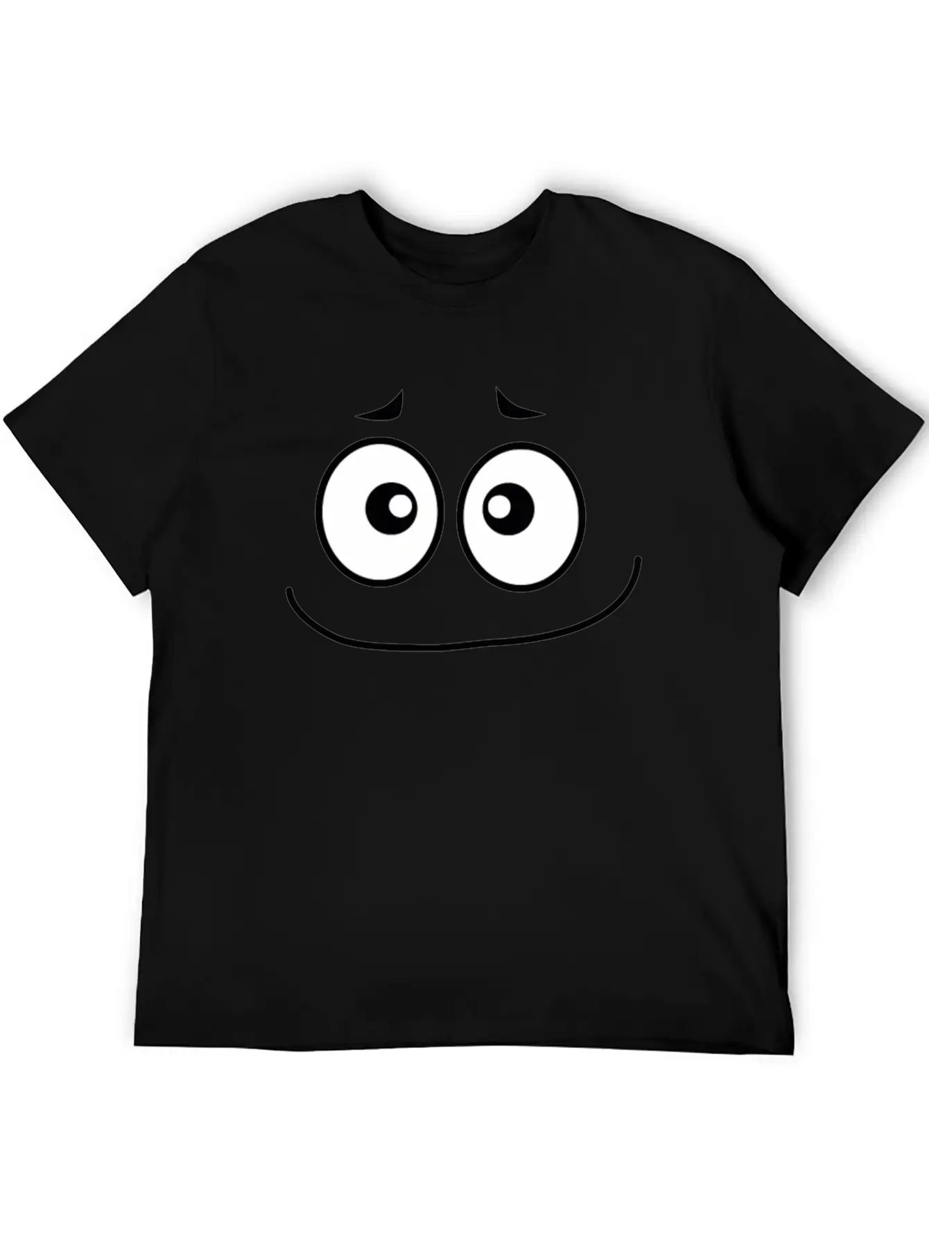 Sorrowful Smiley Face Lightweight Cotton T-Shirt – Daily Comfort Graphic Shirt