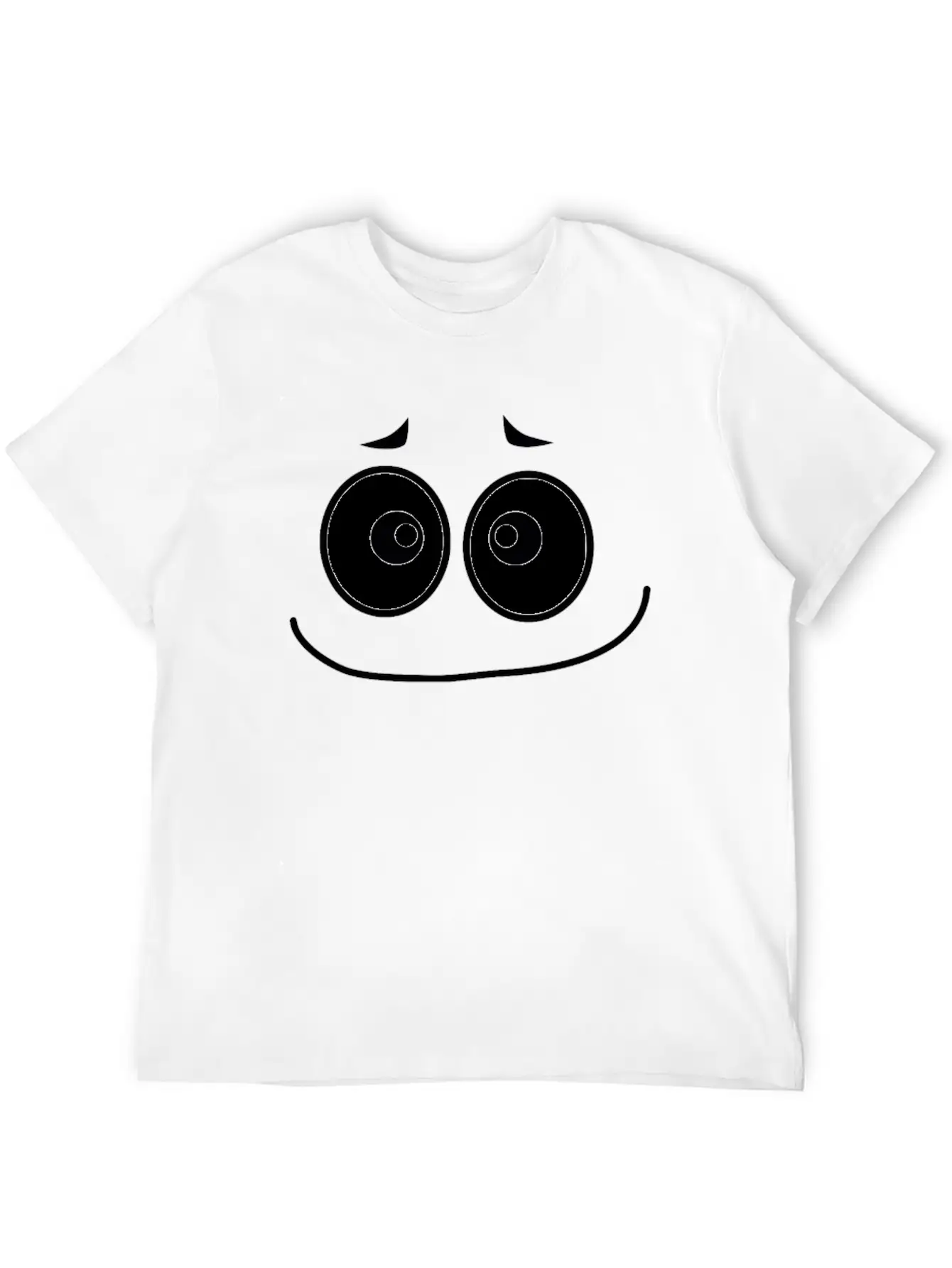 Sorrowful Smiley Face Lightweight Cotton T-Shirt – Daily Comfort Graphic Shirt