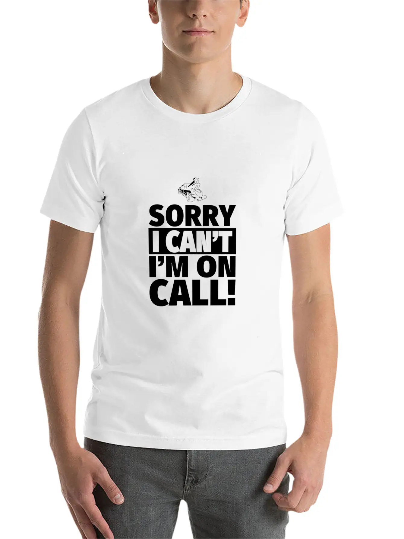 Sorry I Can'T I'M On Call - On Call Tow Truck Driv Basic Graphic T-Shirt – Daily Comfort In Soft Cotton