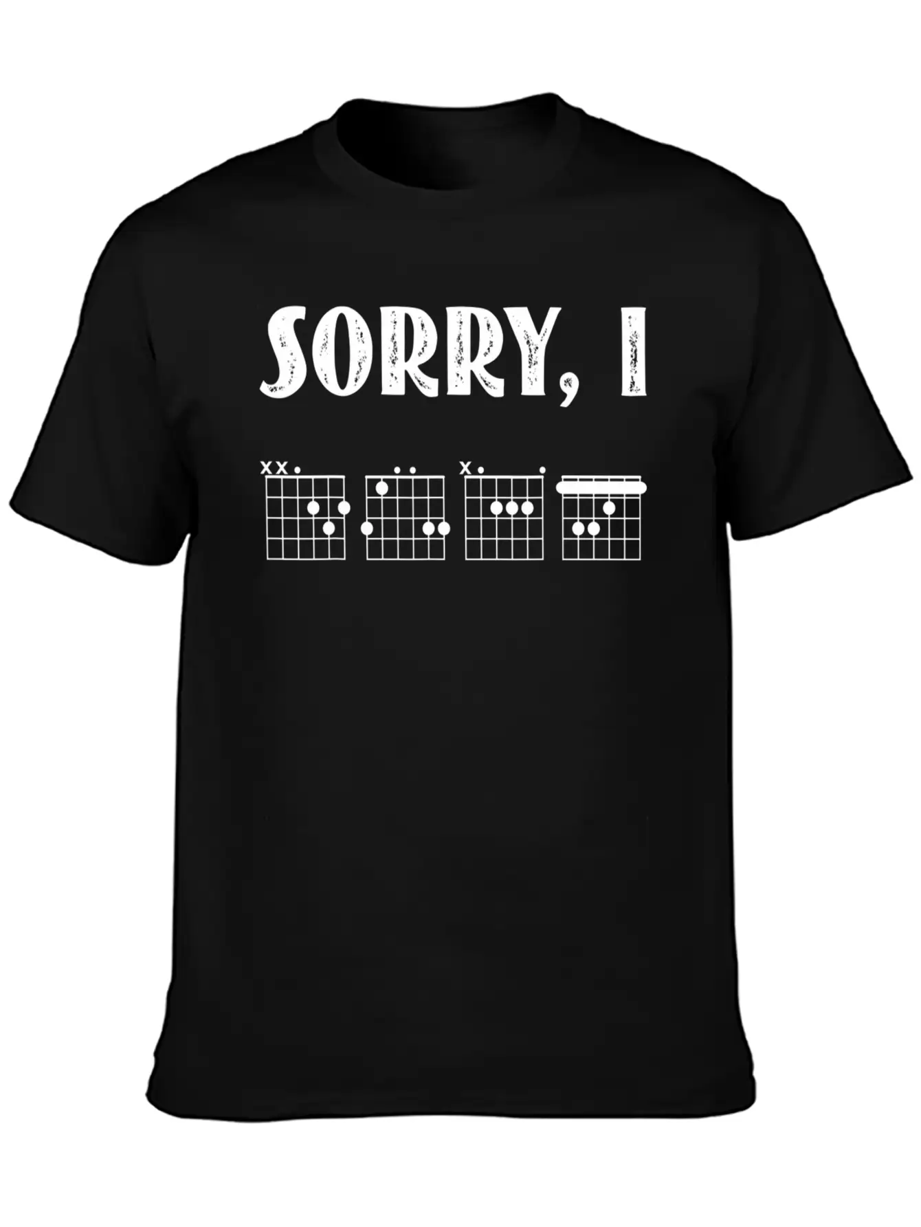 Sorry I DGAF Funny Hidden Message Guitar Chords Lightweight Cotton T-Shirt – Daily Comfort Graphic Shirt