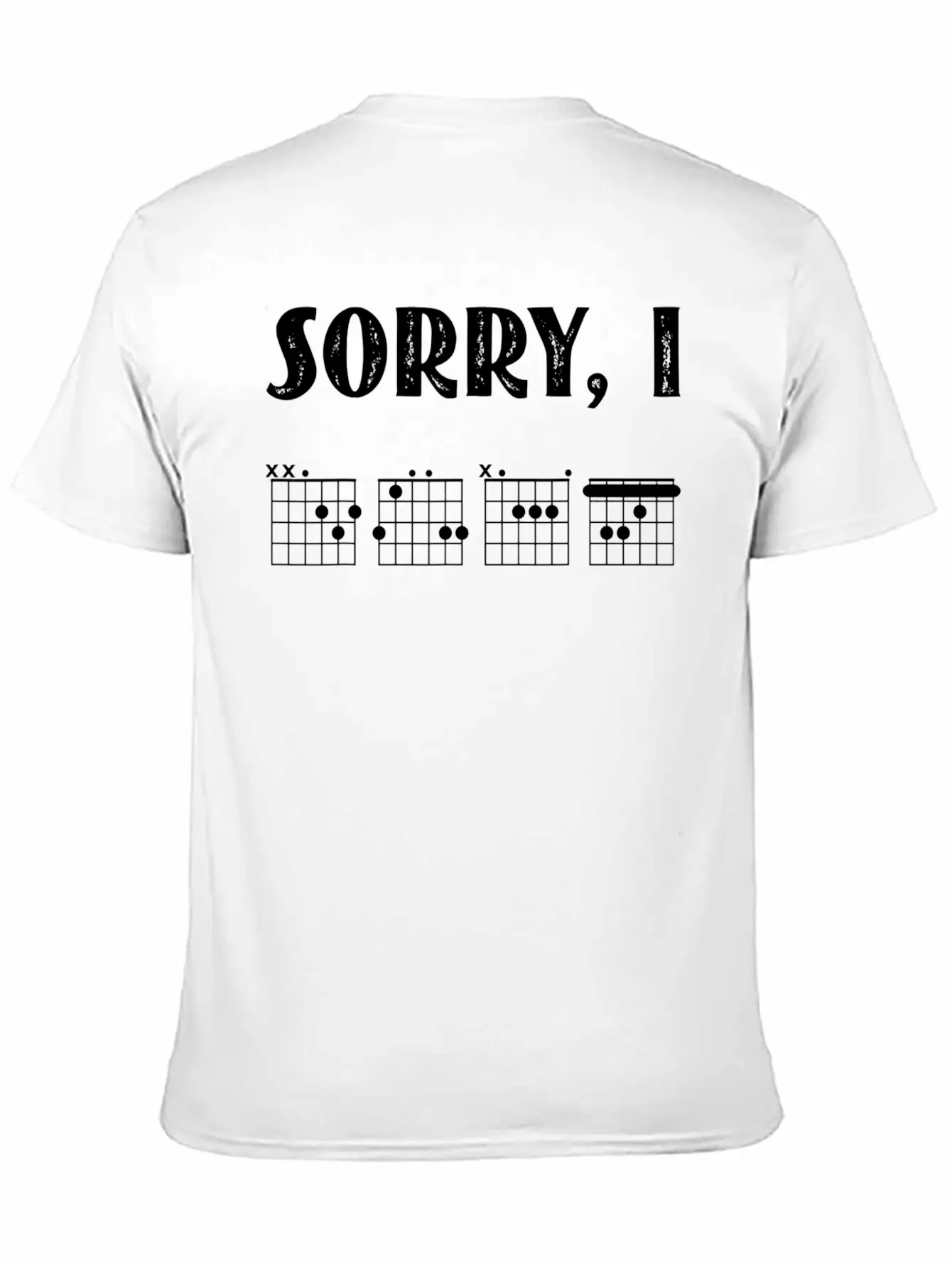 Sorry I DGAF Funny Hidden Message Guitar Chords Lightweight Cotton T-Shirt – Daily Comfort Graphic Shirt