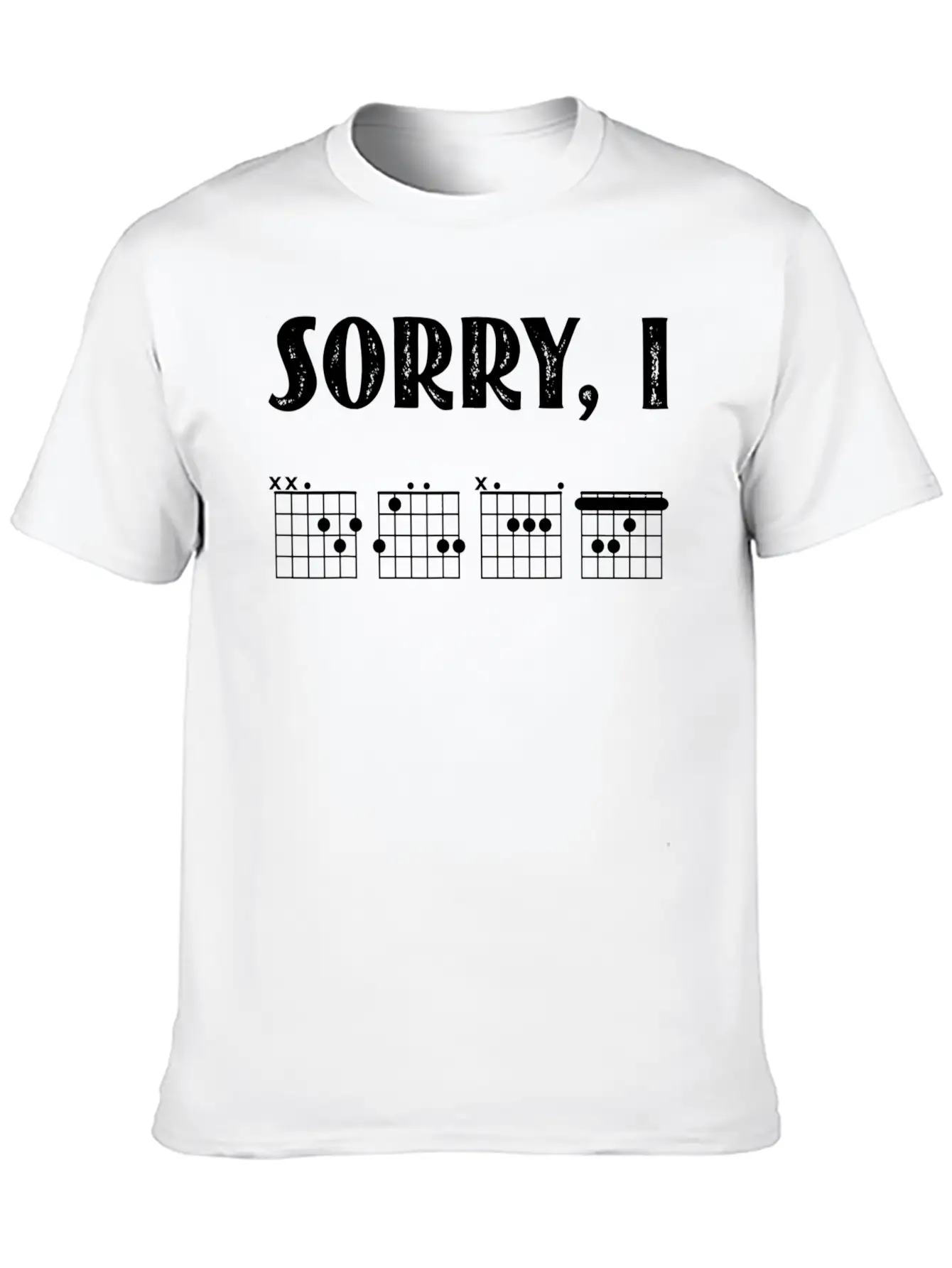Sorry I DGAF Funny Hidden Message Guitar Chords Lightweight Cotton T-Shirt – Daily Comfort Graphic Shirt