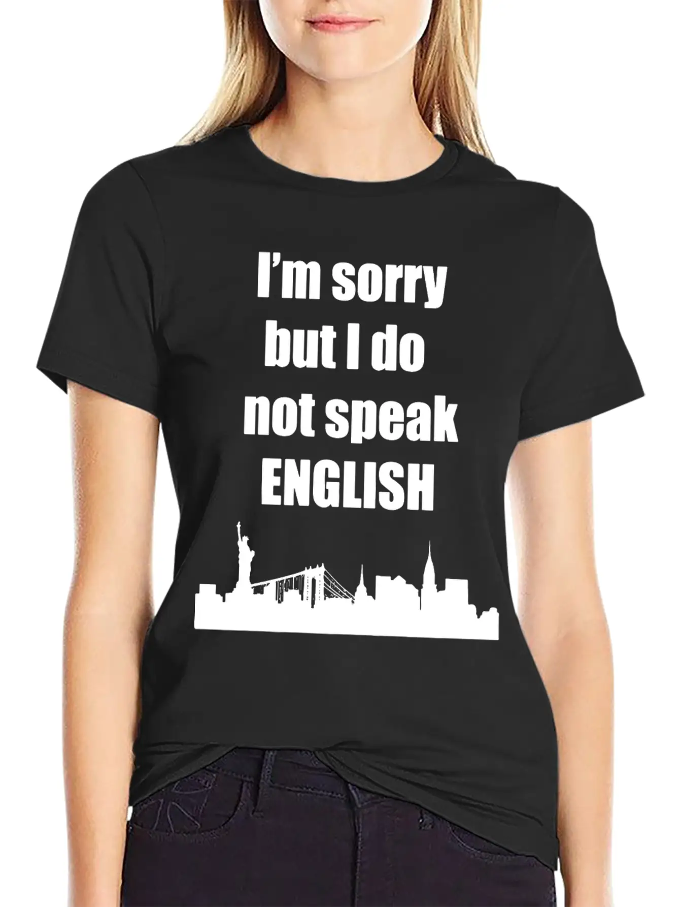 Sorry I Dont Speak English 1 Lightweight Cotton T-Shirt – Daily Comfort Graphic Shirt