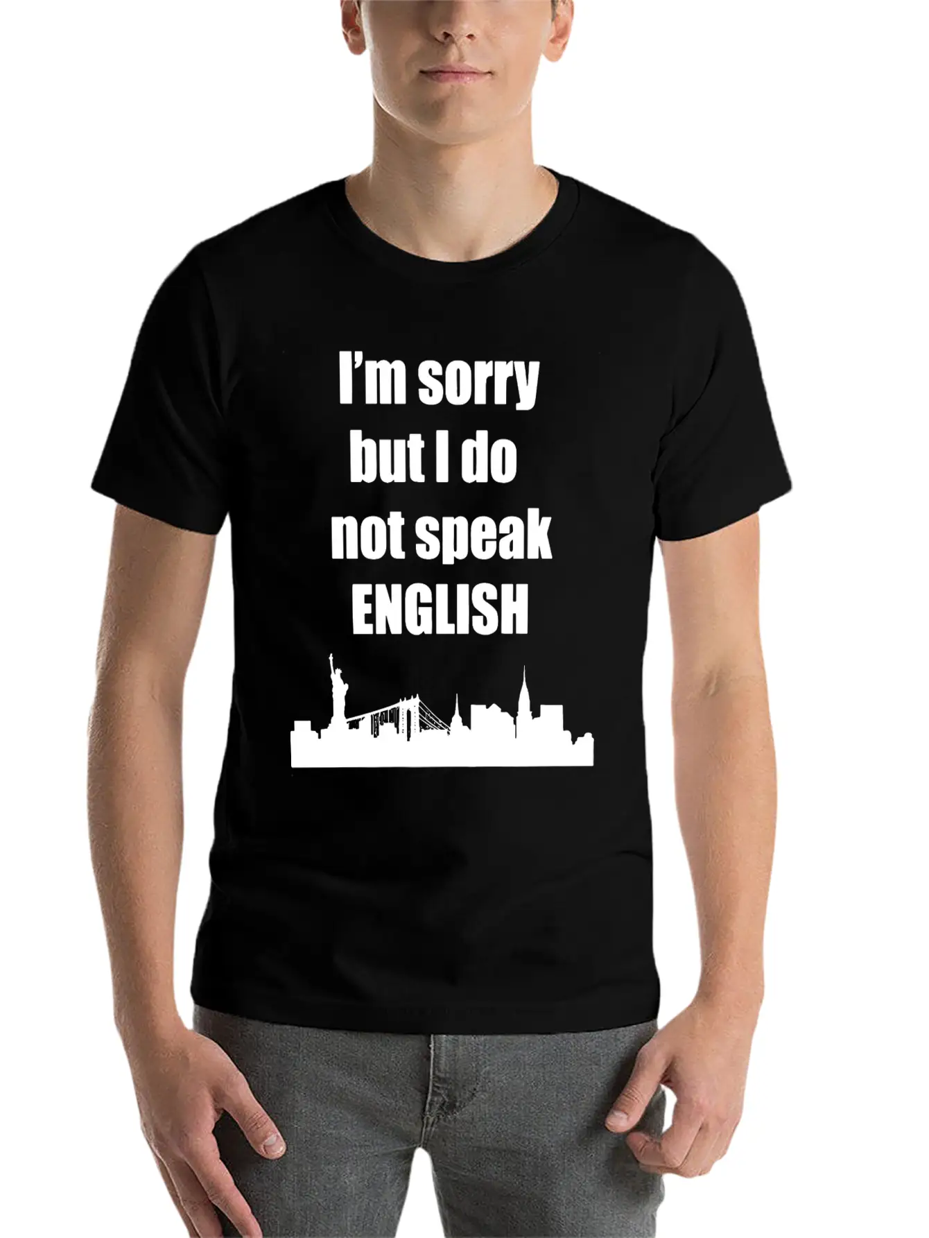 Sorry I Dont Speak English 1 Lightweight Cotton T-Shirt – Daily Comfort Graphic Shirt