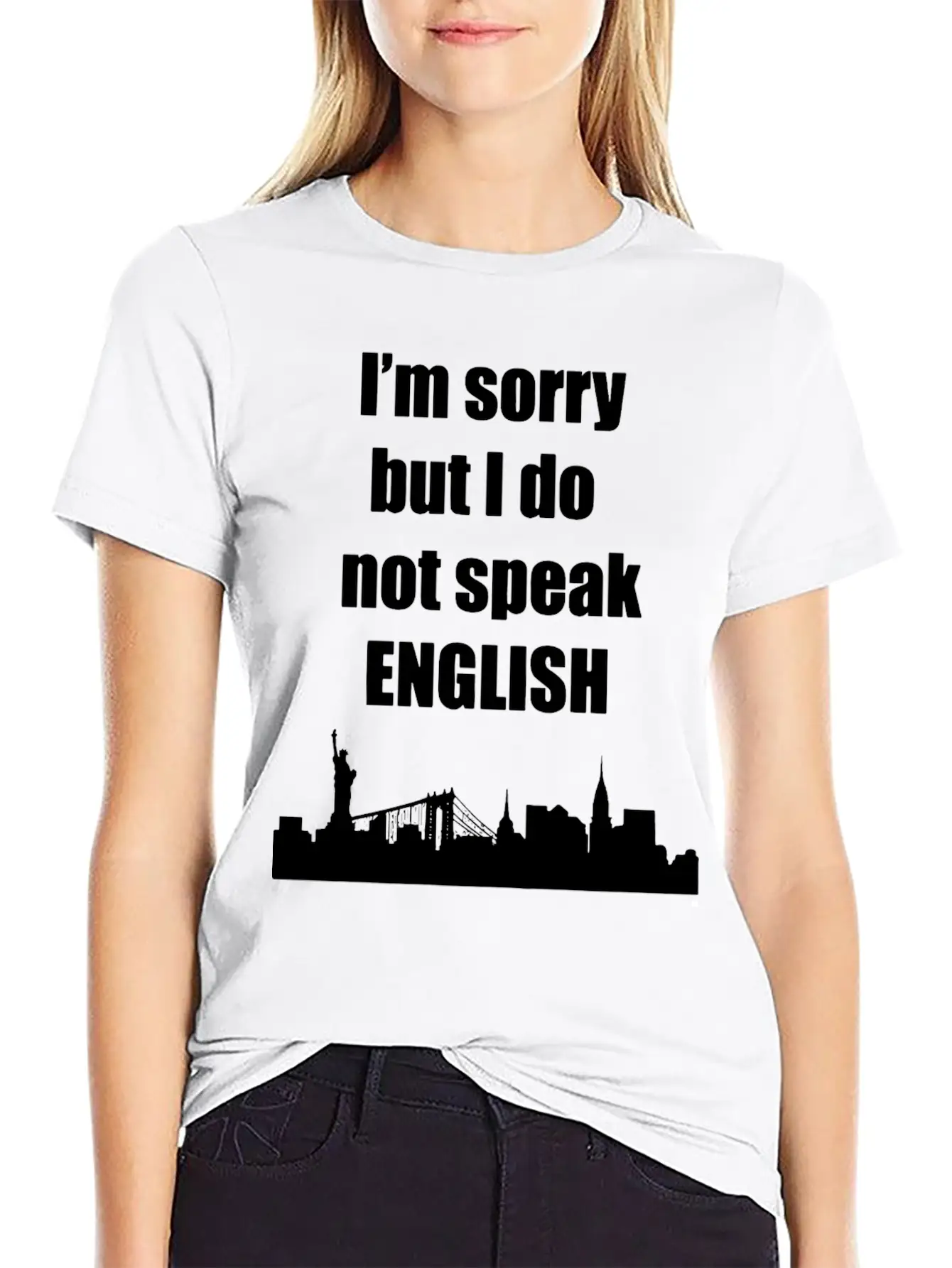 Sorry I Dont Speak English 1 Lightweight Cotton T-Shirt – Daily Comfort Graphic Shirt