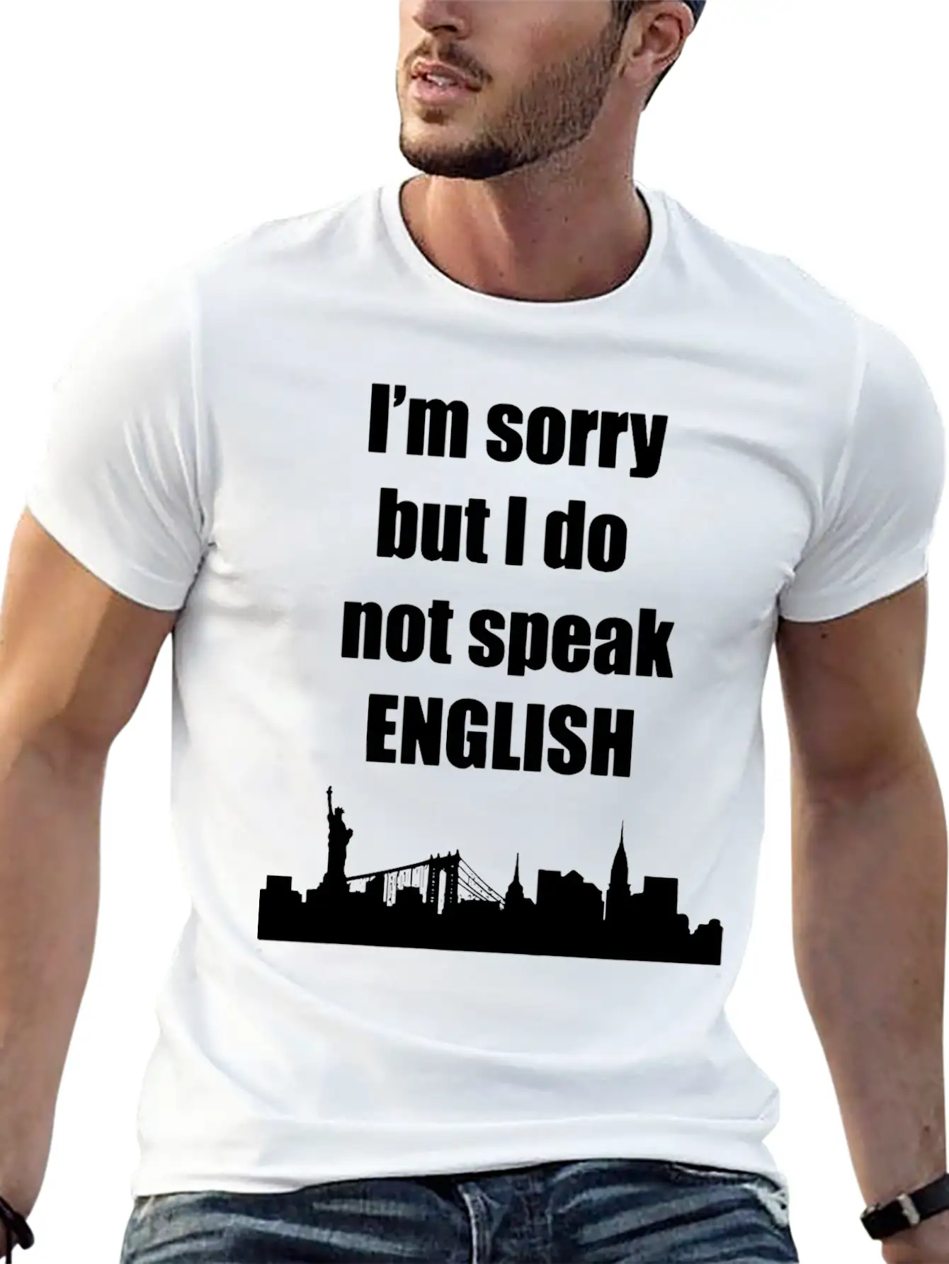 Sorry I Dont Speak English 1 Lightweight Cotton T-Shirt – Daily Comfort Graphic Shirt