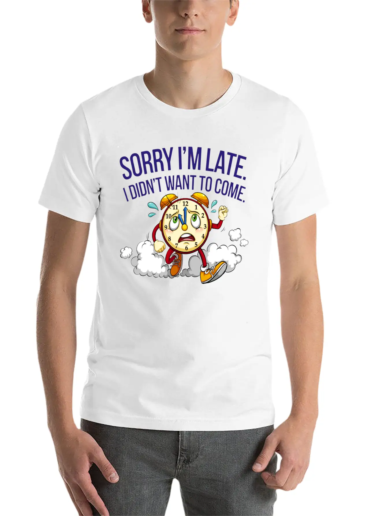 Sorry I'm Late I Didn't Want To Come Soft Cotton Short Sleeve Tee – Unisex Wardrobe Staple