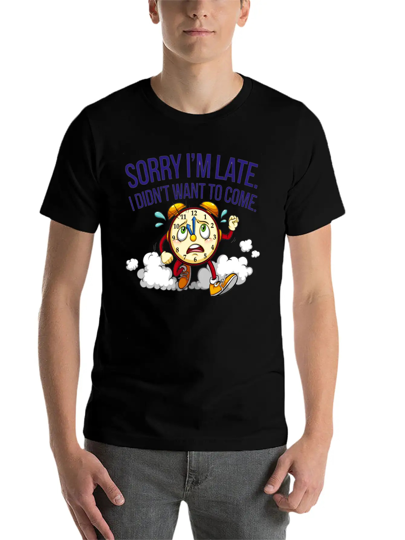 Sorry I'm Late I Didn't Want To Come Soft Cotton Short Sleeve Tee – Unisex Wardrobe Staple