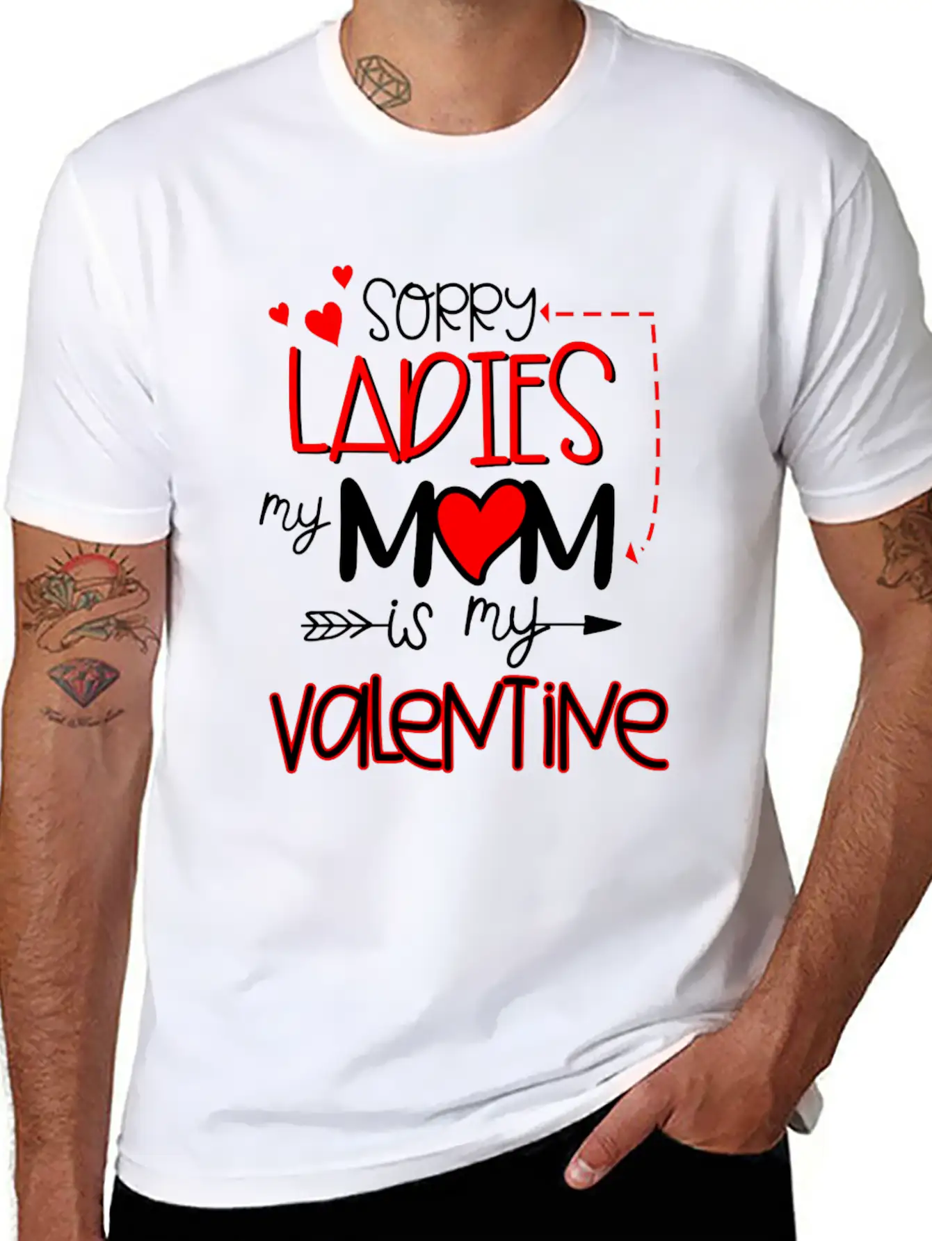 Sorry Ladies My Mom Is My Valentine Stylish Everyday T-Shirt – Unisex Basic Cotton Tee