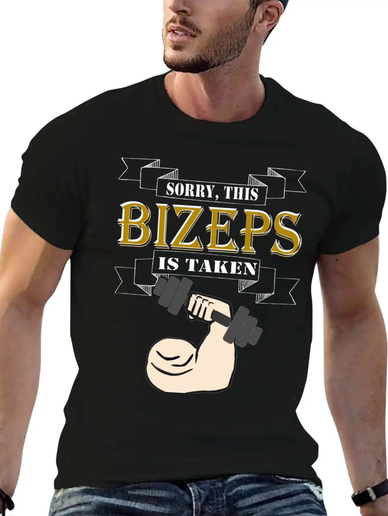Sorry This Bizeps Is Taken Basic Graphic T-Shirt – Daily Comfort In Soft Cotton