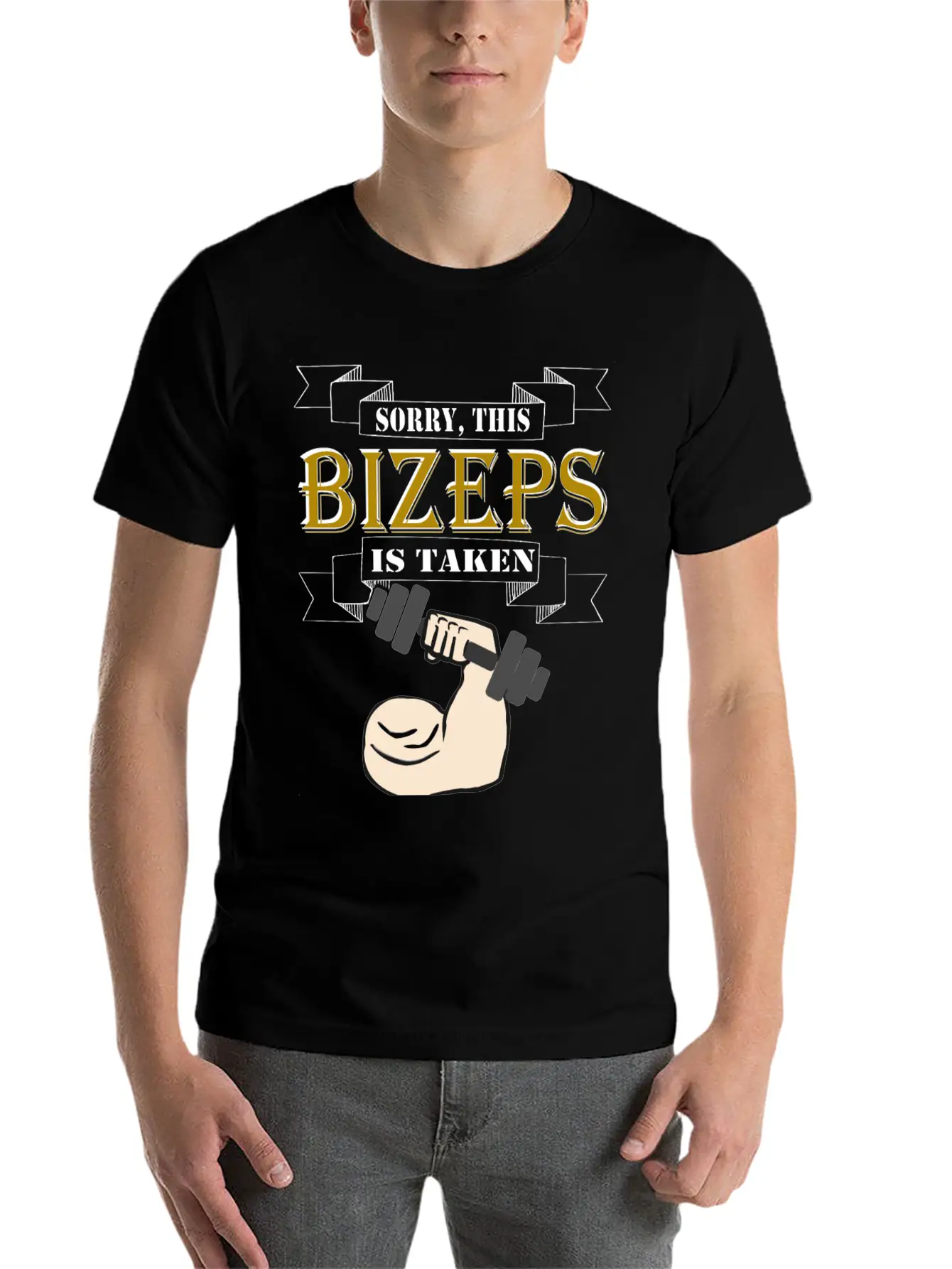 Sorry This Bizeps Is Taken Basic Graphic T-Shirt – Daily Comfort In Soft Cotton