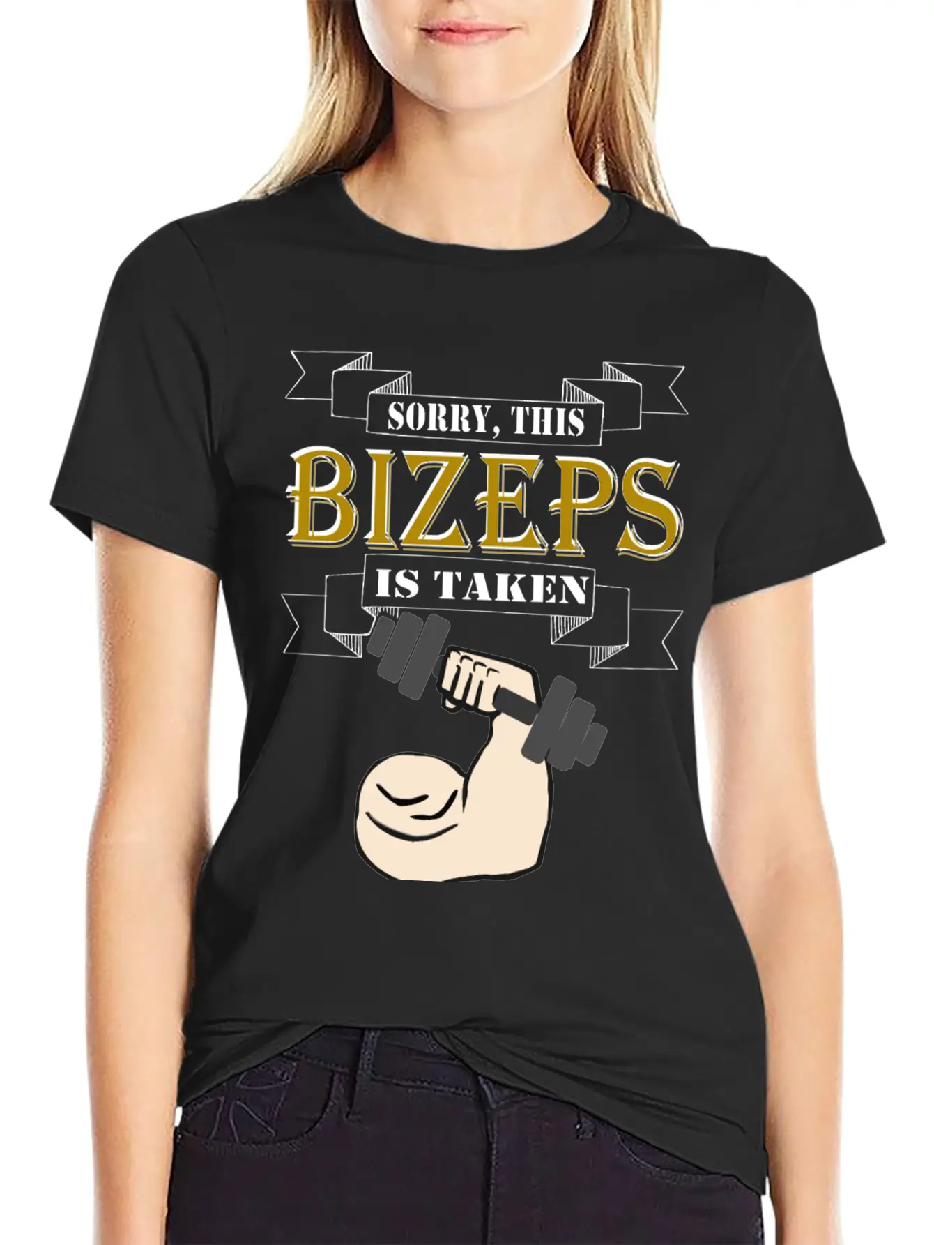 Sorry This Bizeps Is Taken Basic Graphic T-Shirt – Daily Comfort In Soft Cotton
