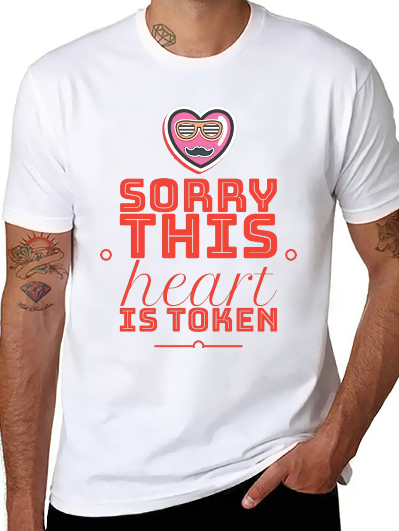 Sorry This Heart Is Token Essential Cotton Tee For Daily Outfits – Unisex Style