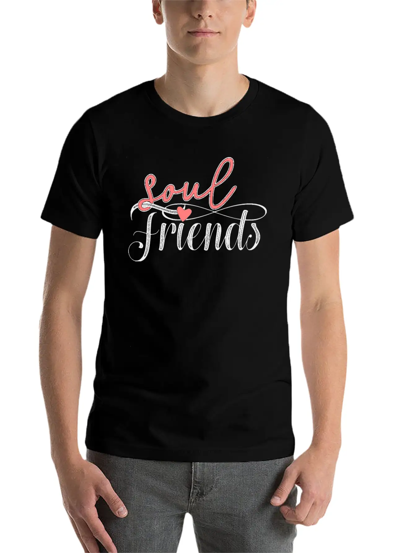 Soulmates Soul Friends Friendship Infinity Stylish Everyday T-Shirt – Unisex Basic Cotton Tee
