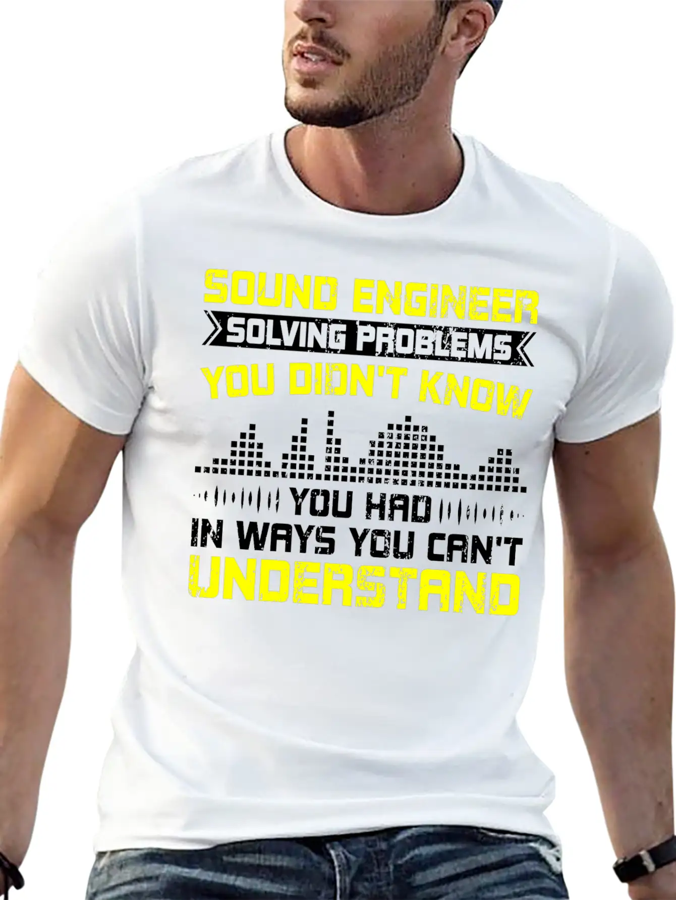 Sound Guy Guy Sound Lightweight Cotton T-Shirt – Daily Comfort Graphic Shirt