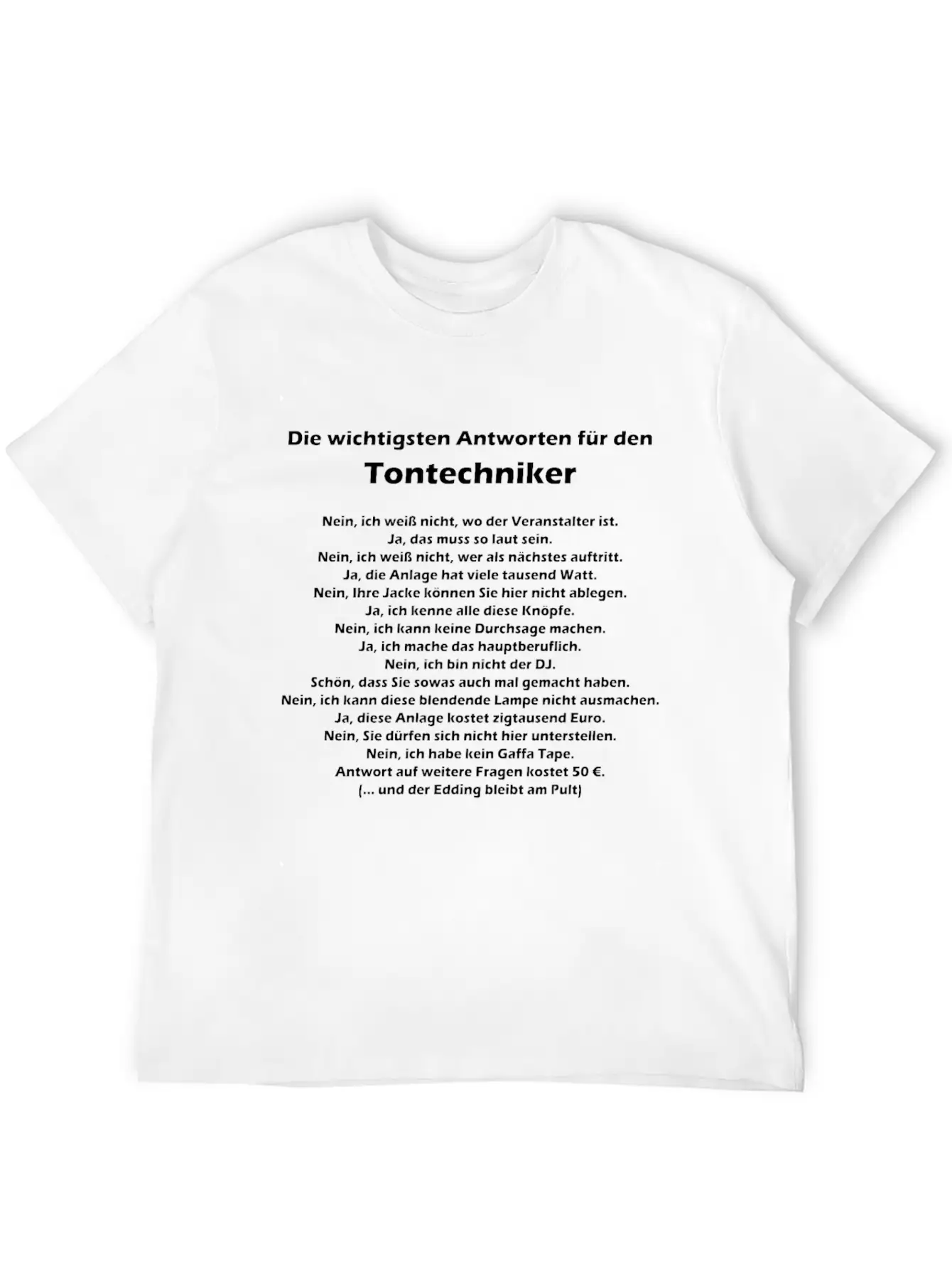 Sound Technician Sound Engineer Concert Festival Unisex Casual T-Shirt – Clean Design For Daily Comfort