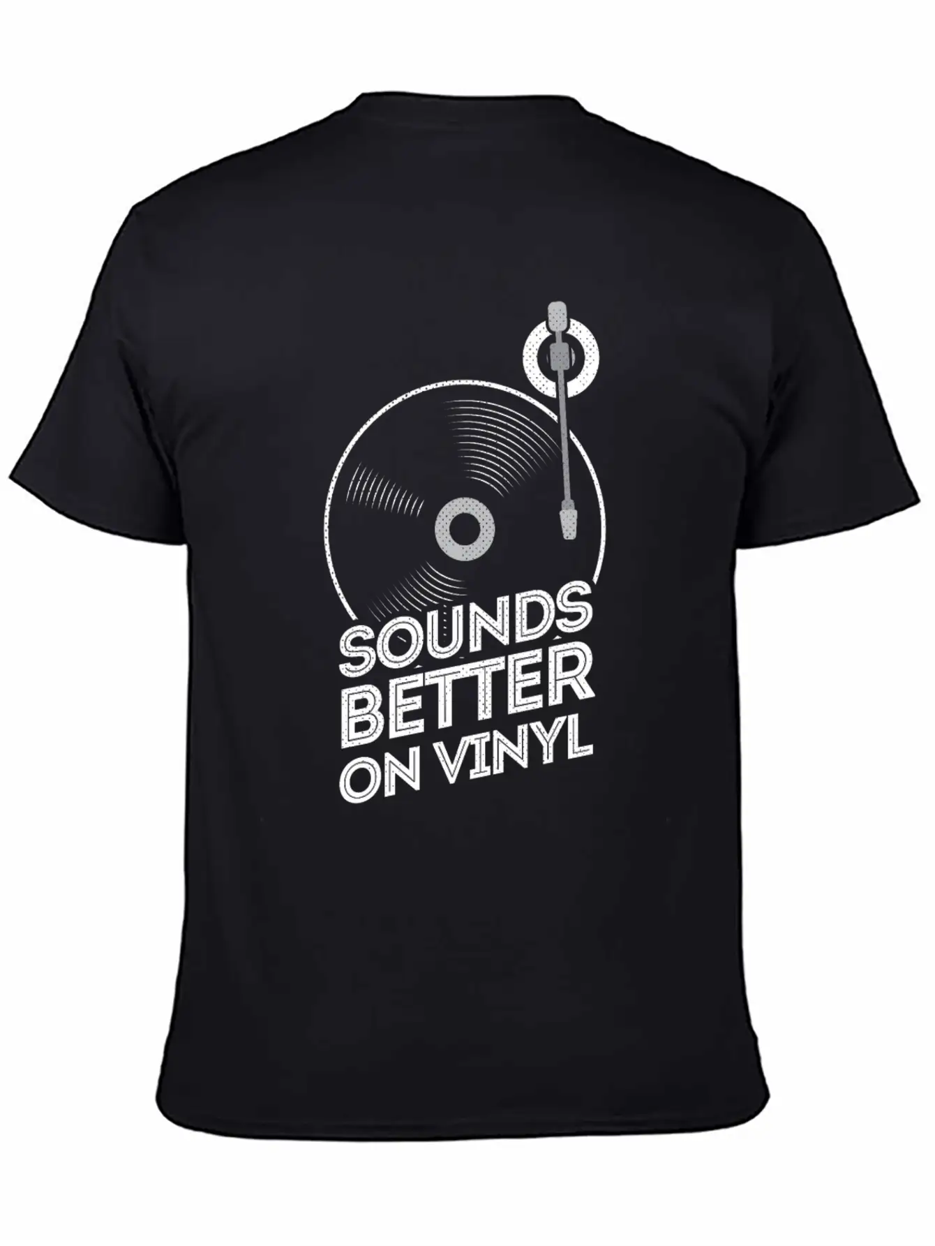 Sounds Better On Vinyl Record Player Album LP Gift Stylish Everyday T-Shirt – Unisex Basic Cotton Tee